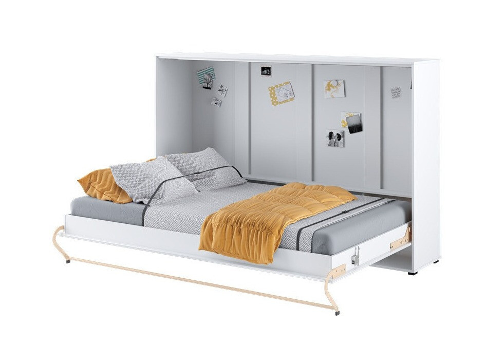 Lit escamotable Concept Pro Lenart IX (Blanc + Blanc brillant)
