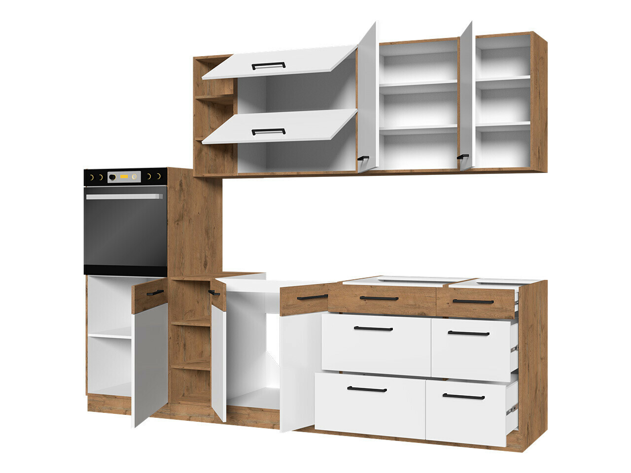Cuisine complète modulaire Wood White 136