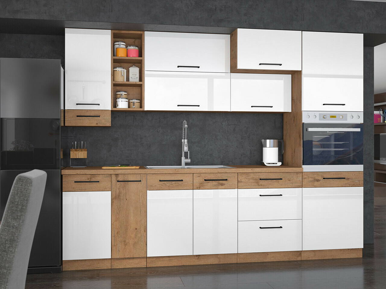 Cuisine complète modulaire Wood White 137