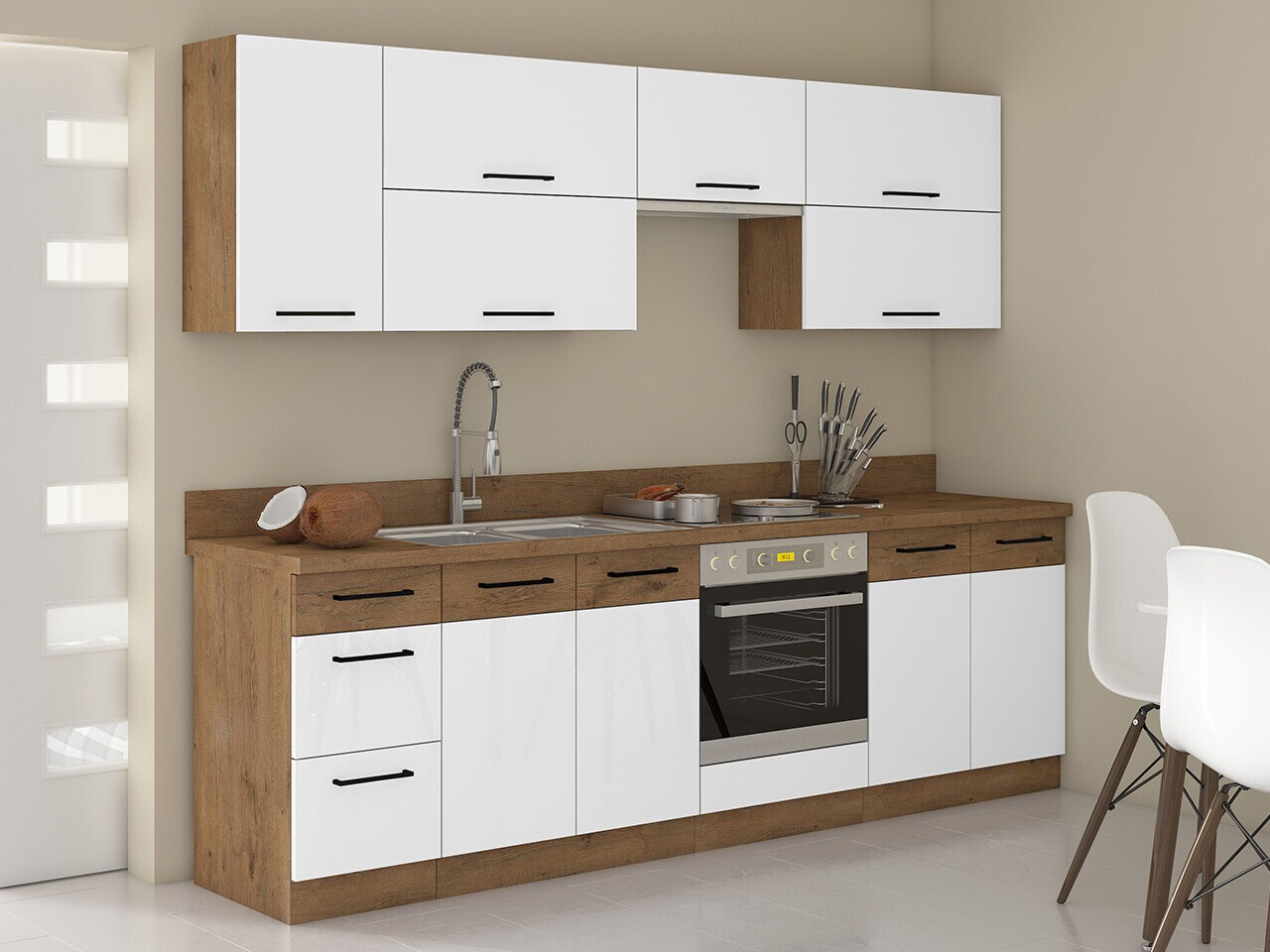 Cuisine complète modulaire Wood White 138