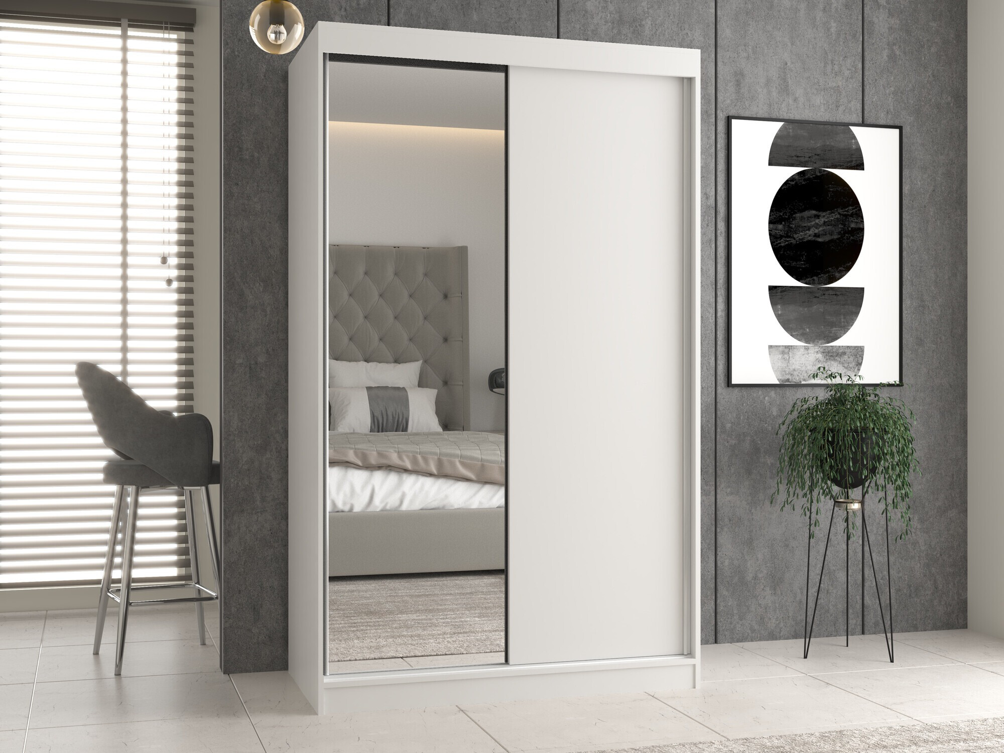 Armoire Mandeville 155 (Blanc)