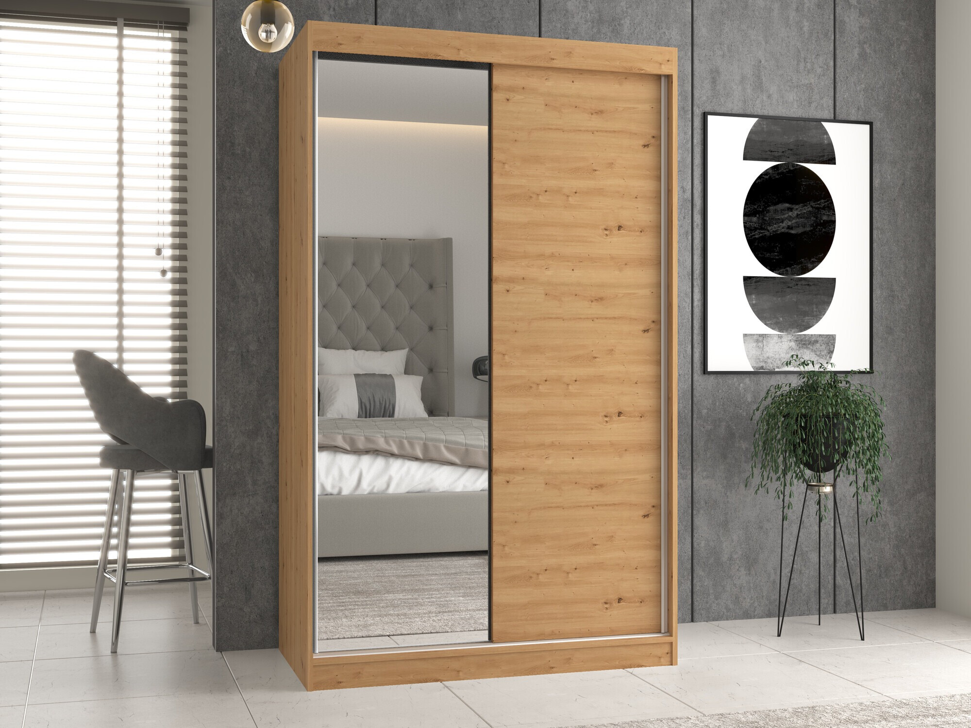 Armoire Mandeville 155 (Chêne Artisan)