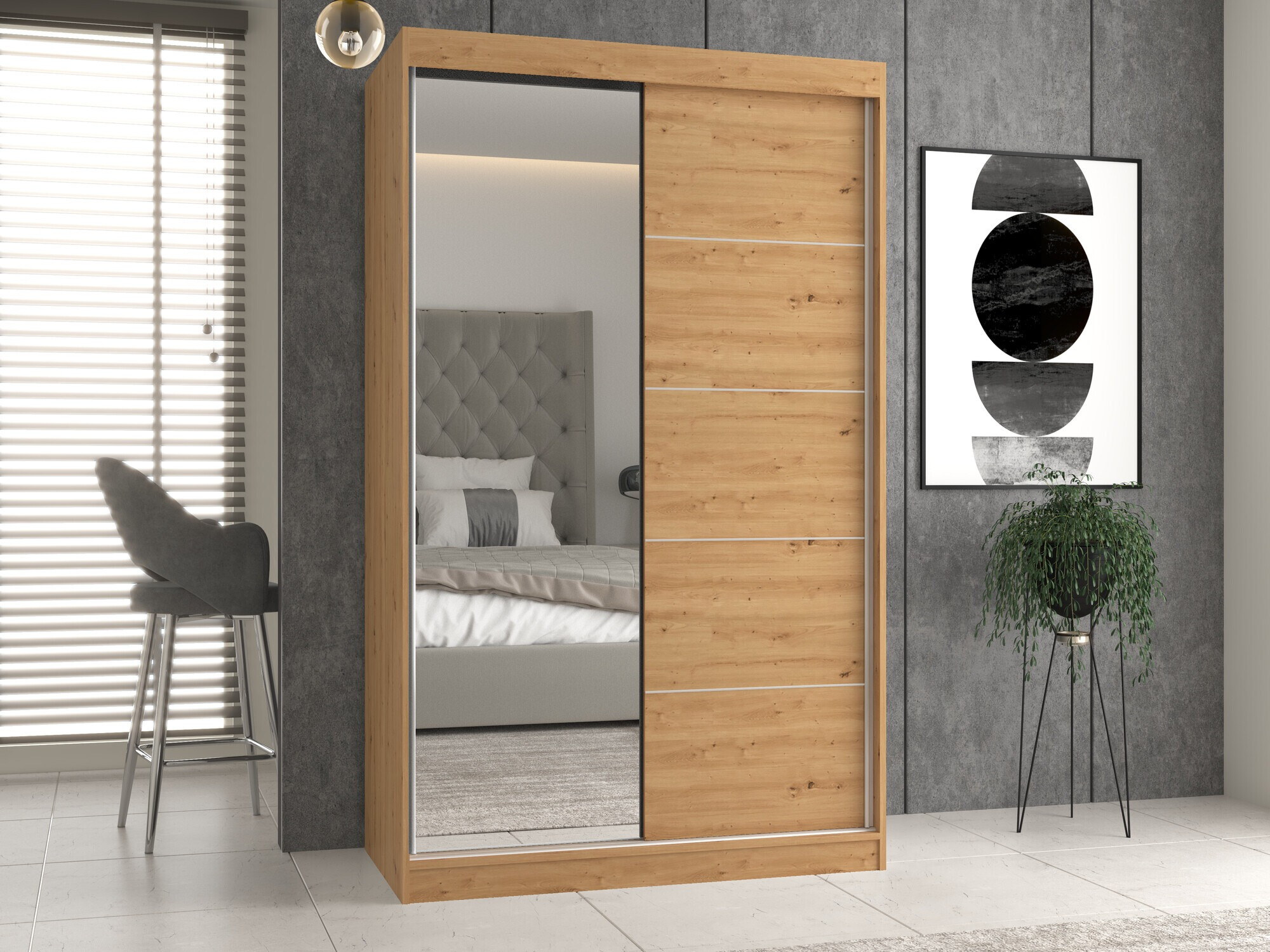 Armoire Mandeville 157 (Chêne Artisan)