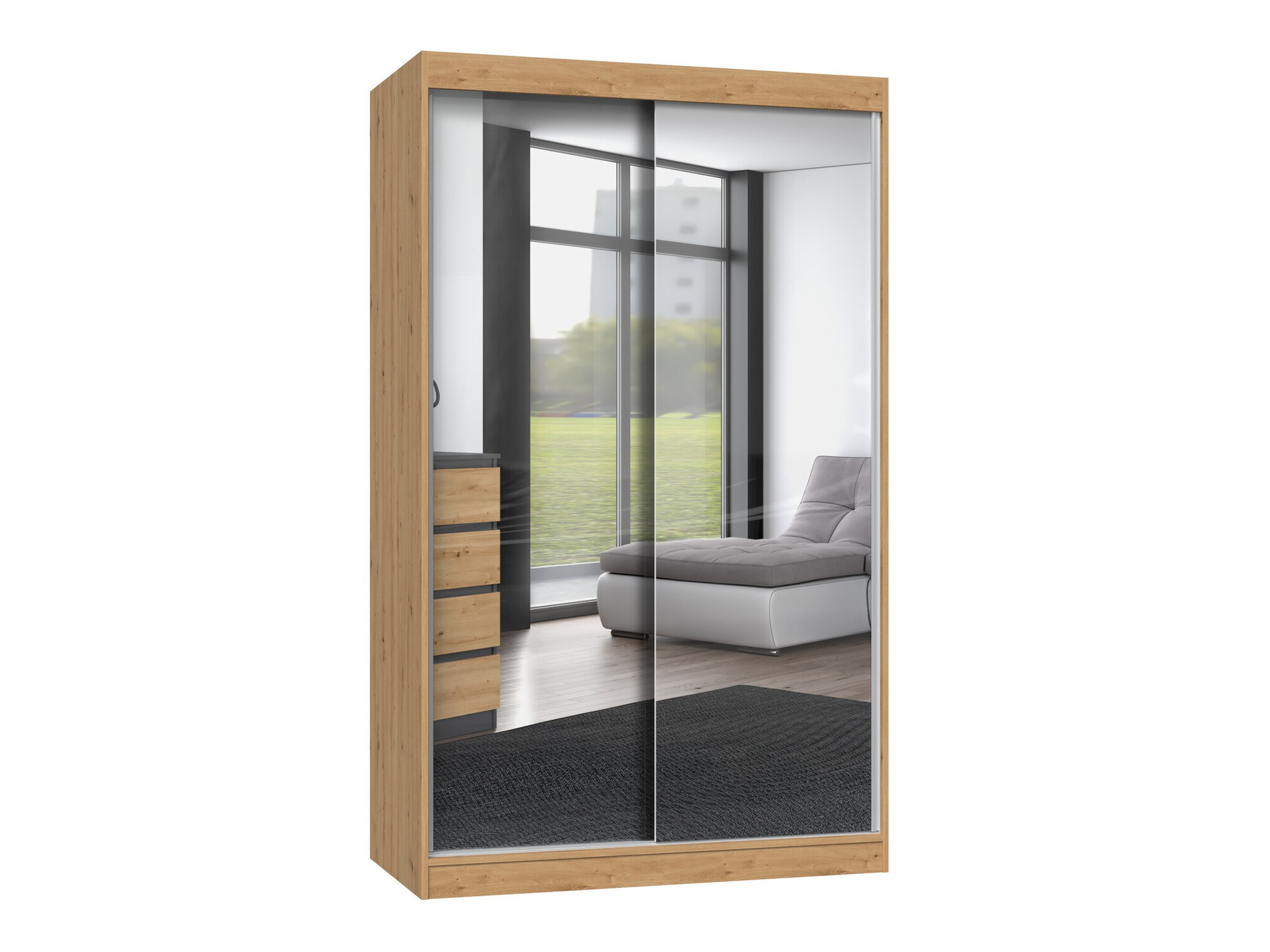 Armoire Mandeville 158 (Chêne Artisan)