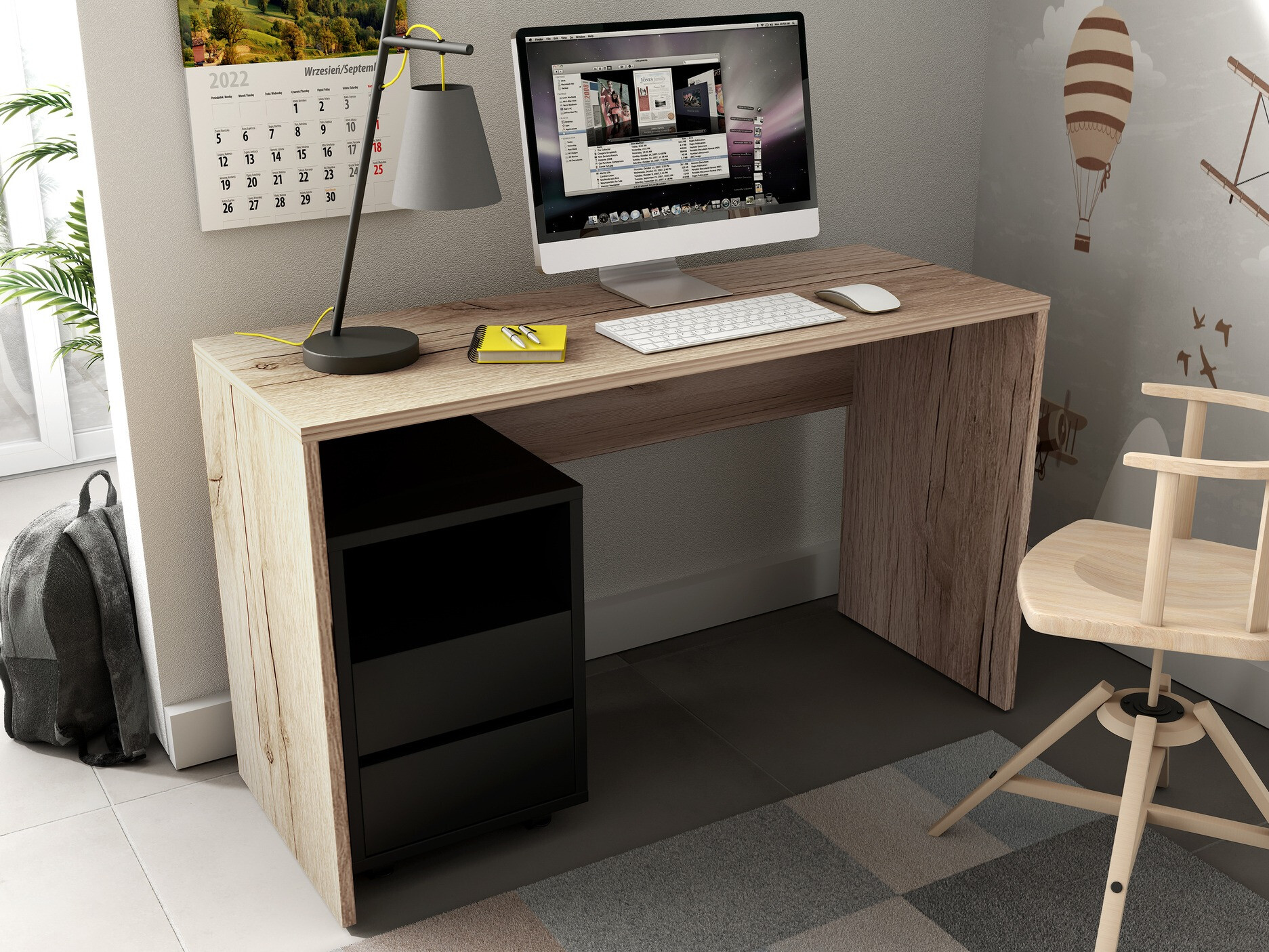 Bureau Austin 345 (Chêne clair)