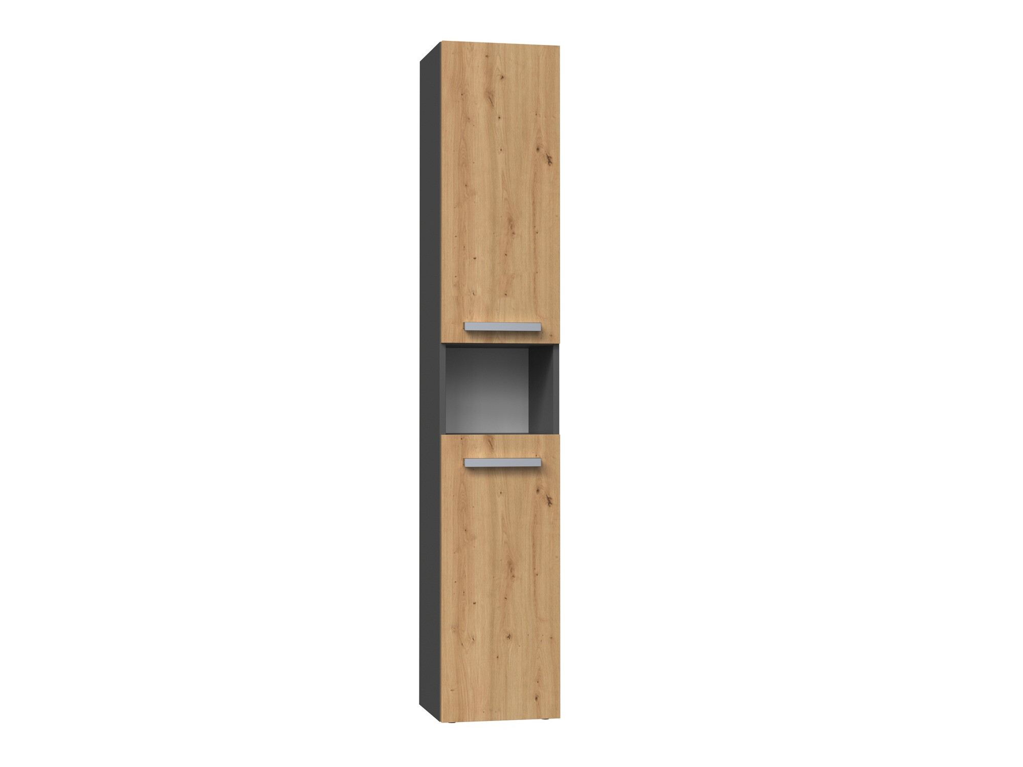 Armoire de bain à poser Nolmaru 106 (Anthracite + Chêne Artisan)