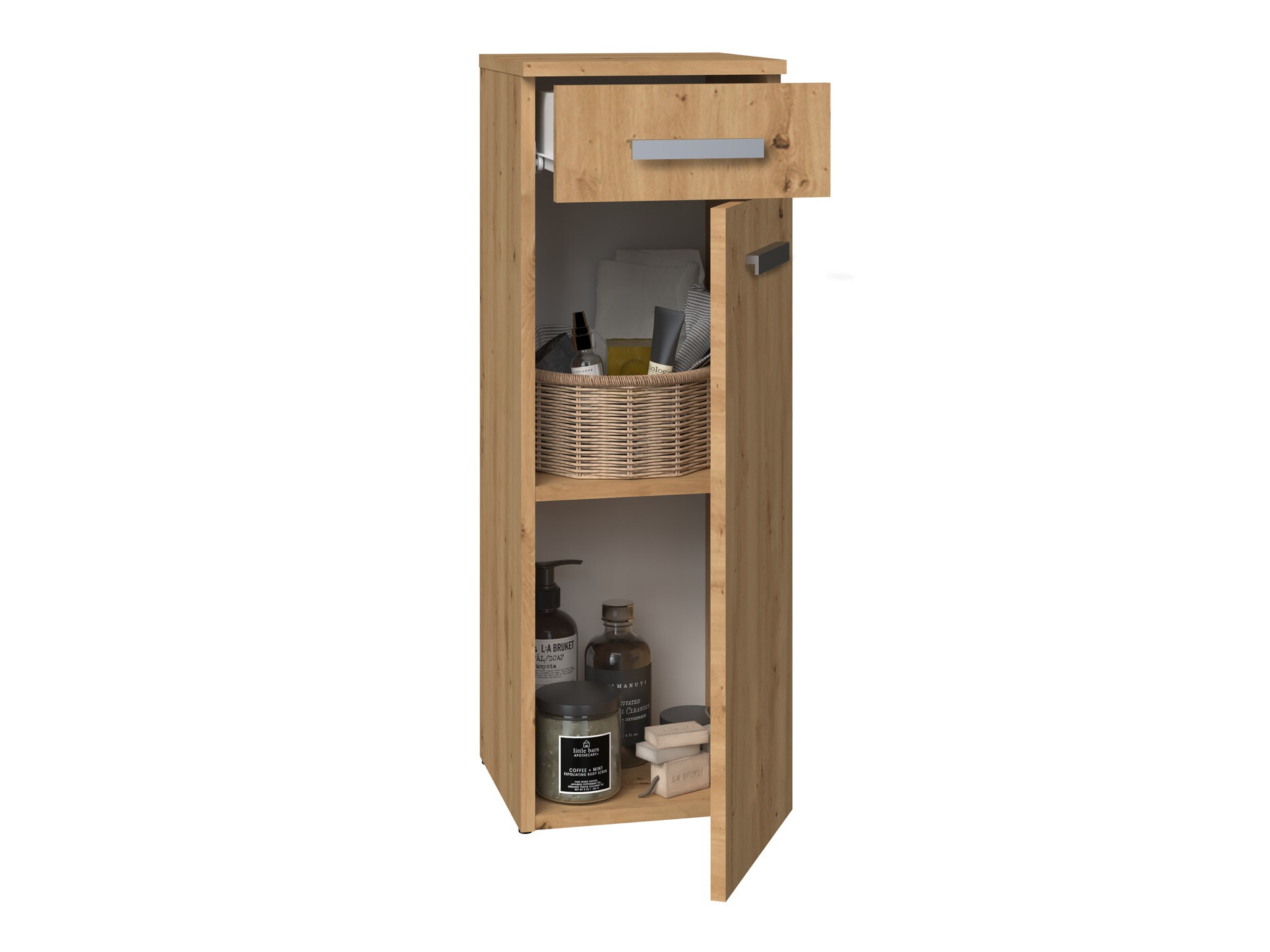 Armoire de bain à poser Nolmaru 109 (Chêne Artisan)