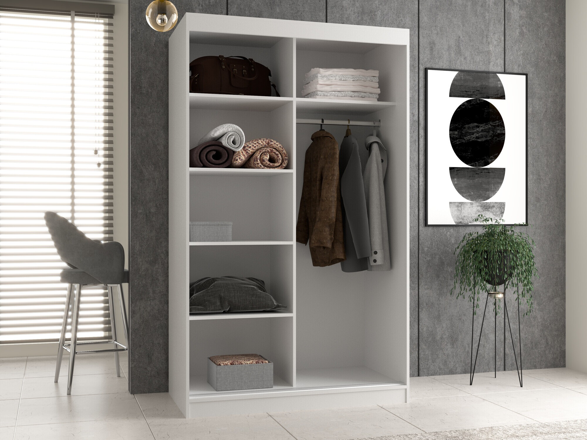 Armoire Mandeville 158 (Blanc)