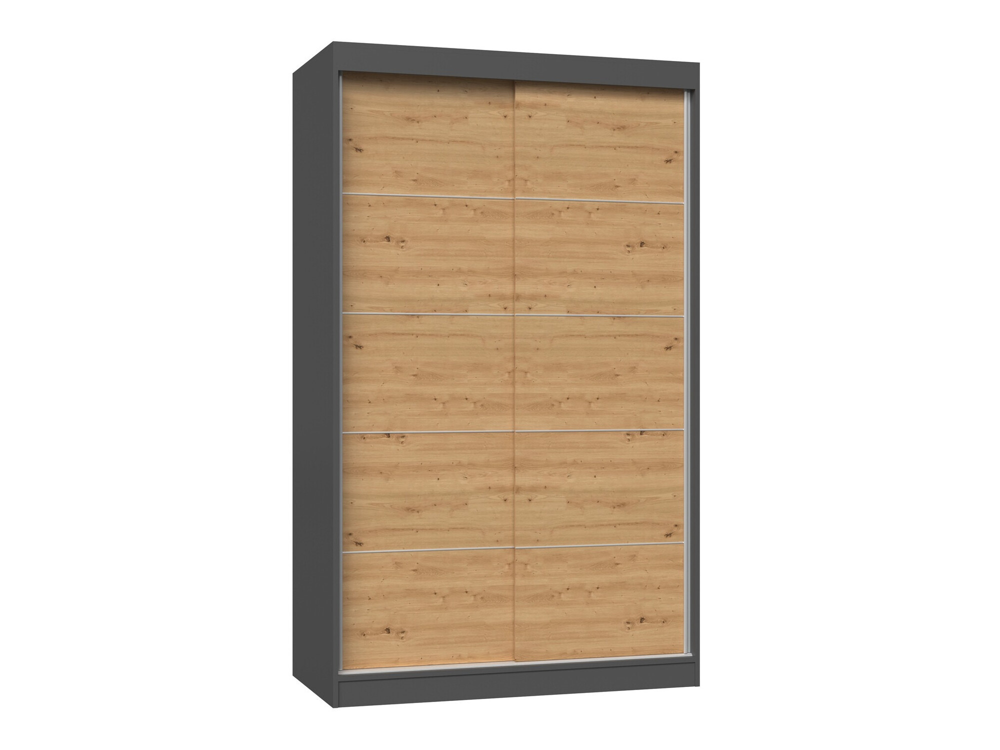 Armoire Mandeville 164 (Anthracite + Chêne Artisan)
