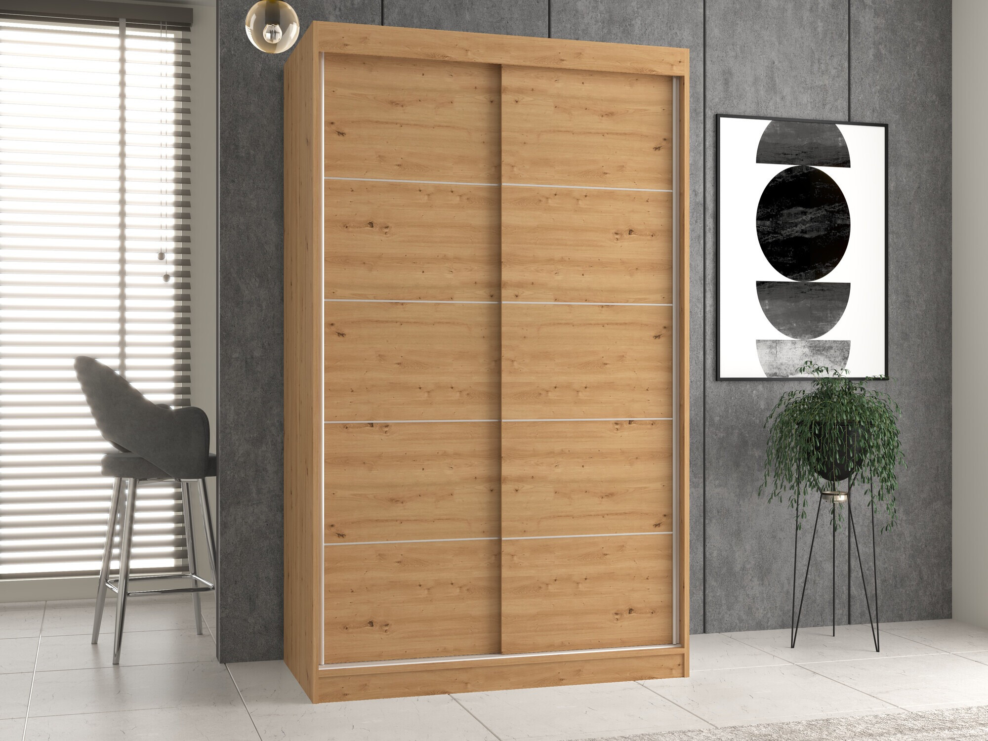 Armoire Mandeville 164 (Chêne Artisan)