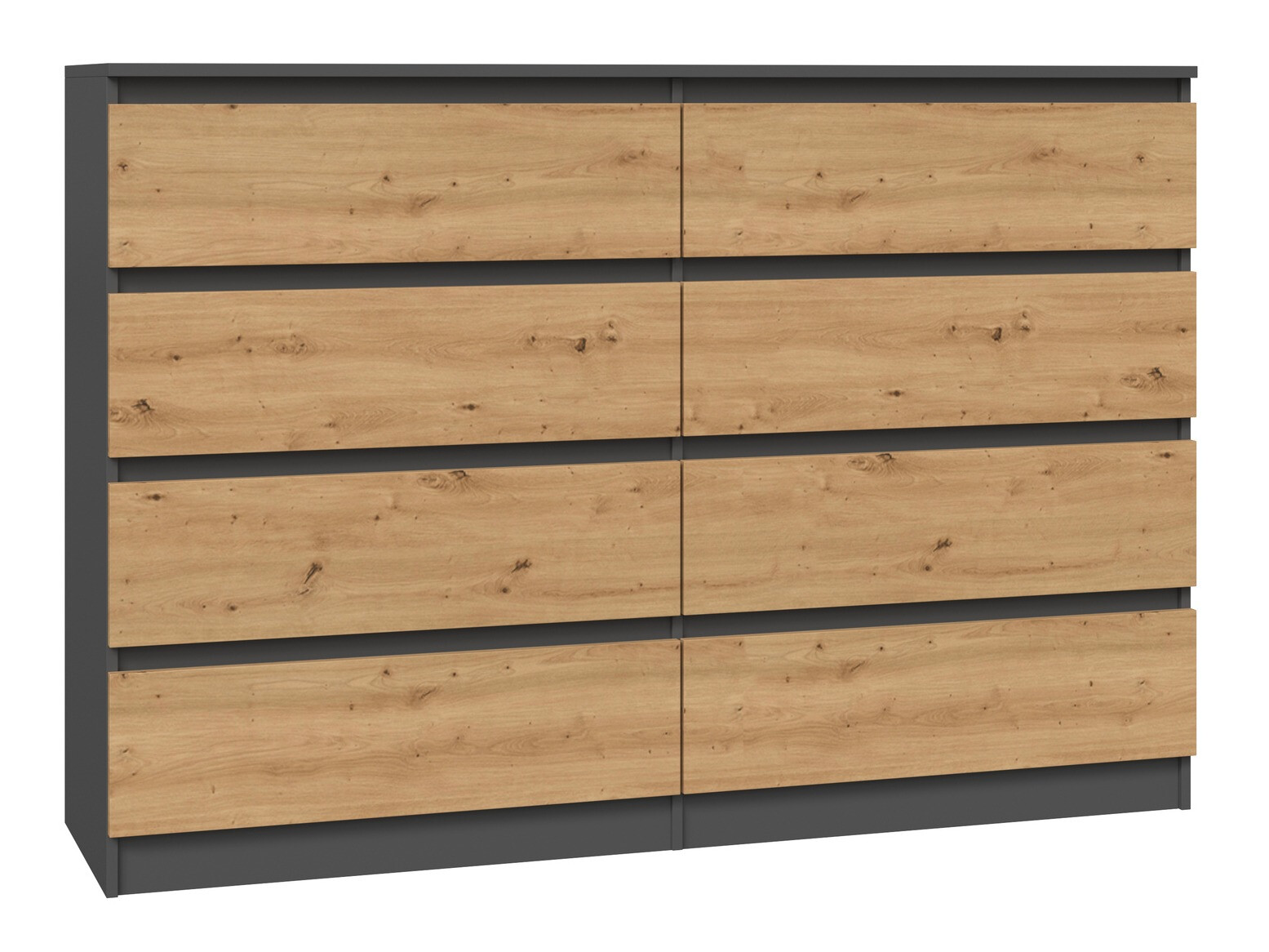 Commode Elbvelu 100 (Anthracite + Chêne Artisan)