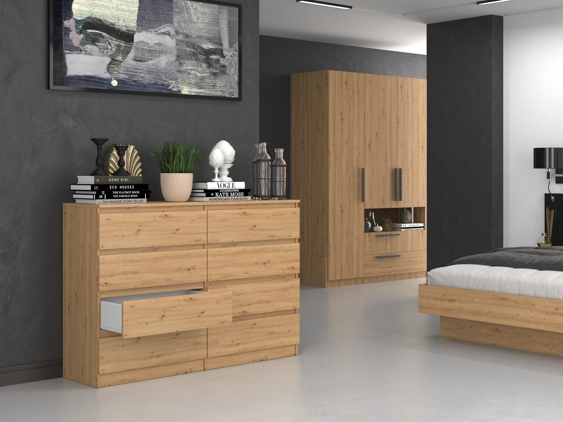 Commode Elbvelu 100 (Chêne Artisan)
