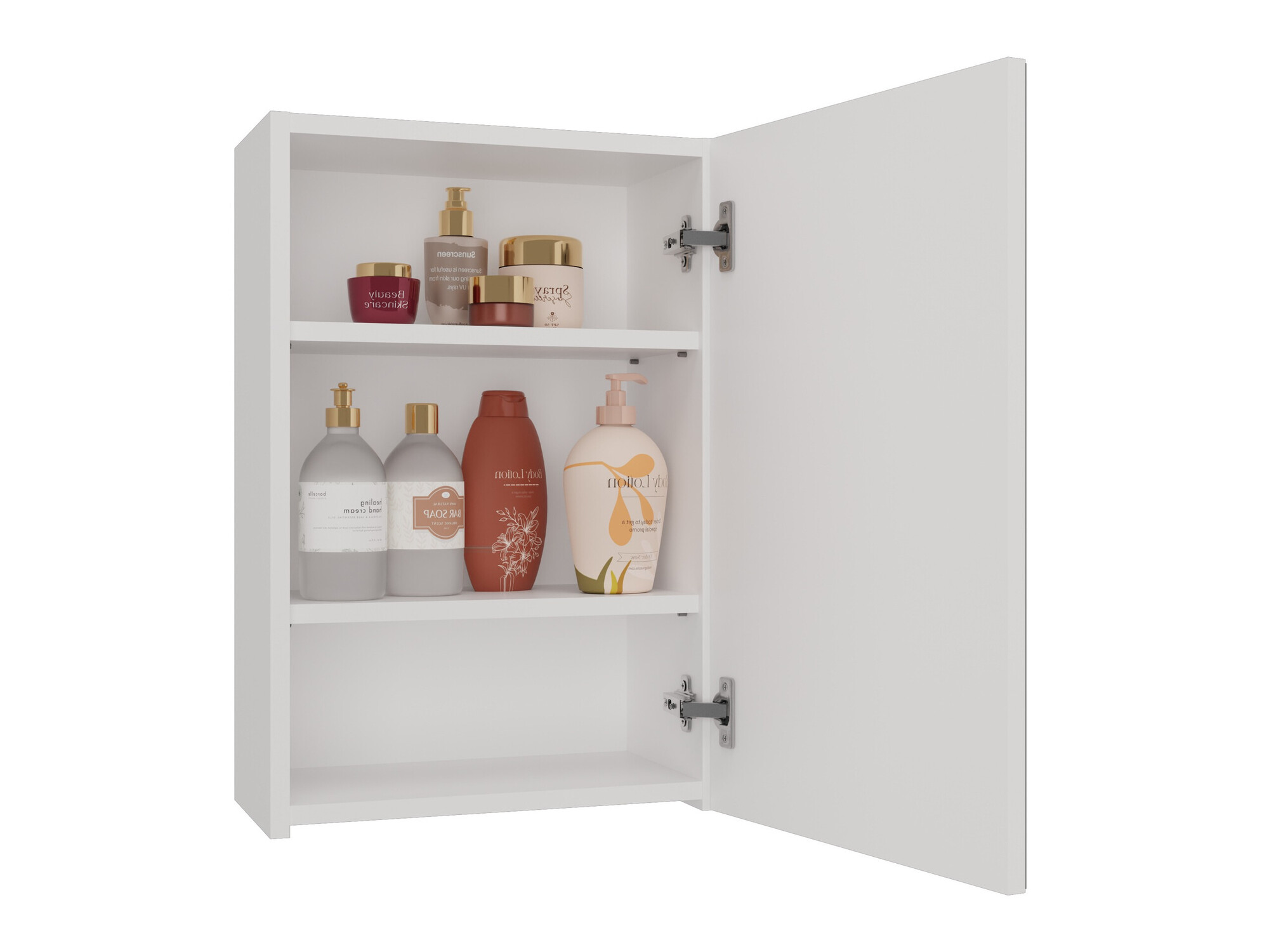 Armoire à miroir de salle de bains Balelbo 100 (Blanc)