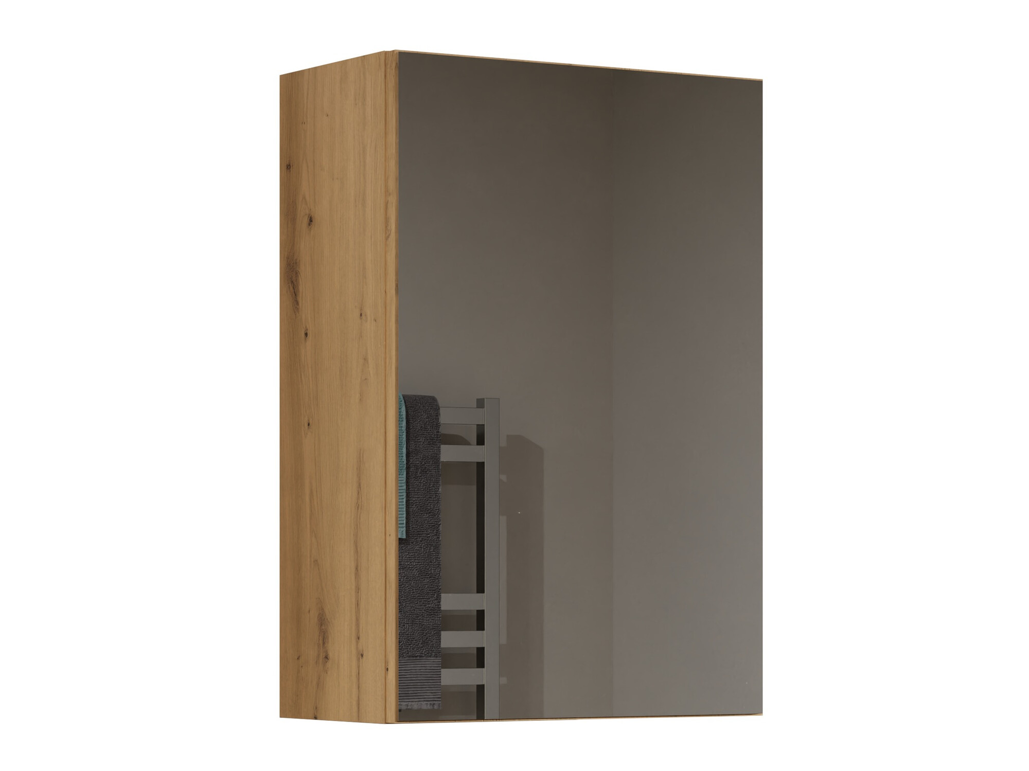 Armoire à miroir de salle de bains Balelbo 100 (Chêne Artisan)