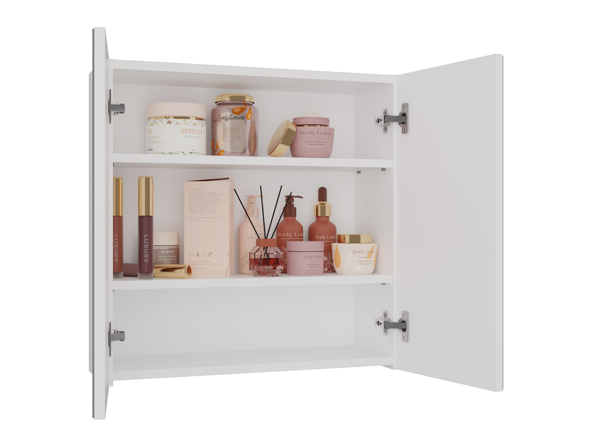 Armoire à miroir de salle de bains Balelbo 101 (Blanc)