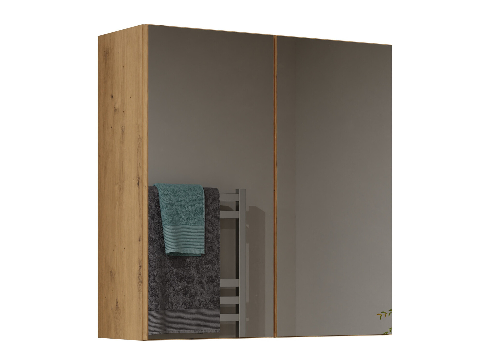 Armoire à miroir de salle de bains Balelbo 101 (Chêne Artisan)