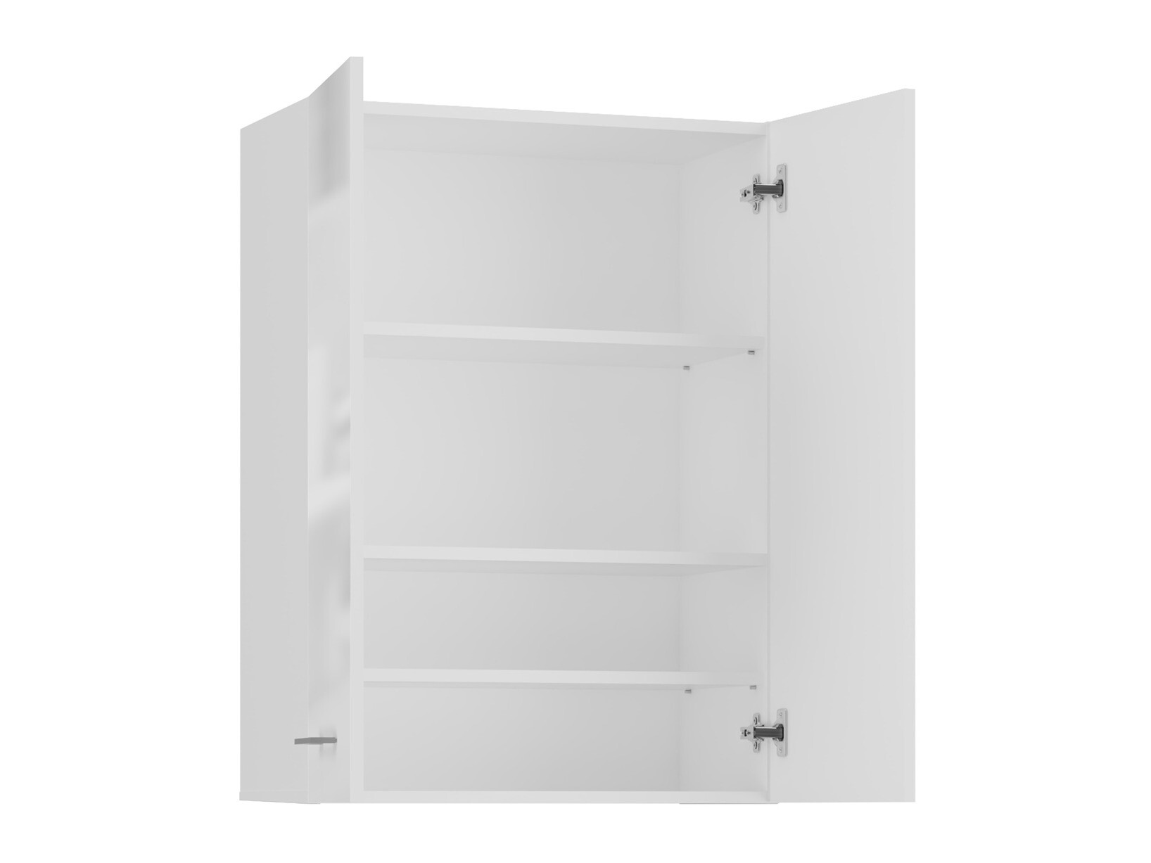 Armoire de salle de bain murale Balelbo 105 (Blanc + Blanc brillant)
