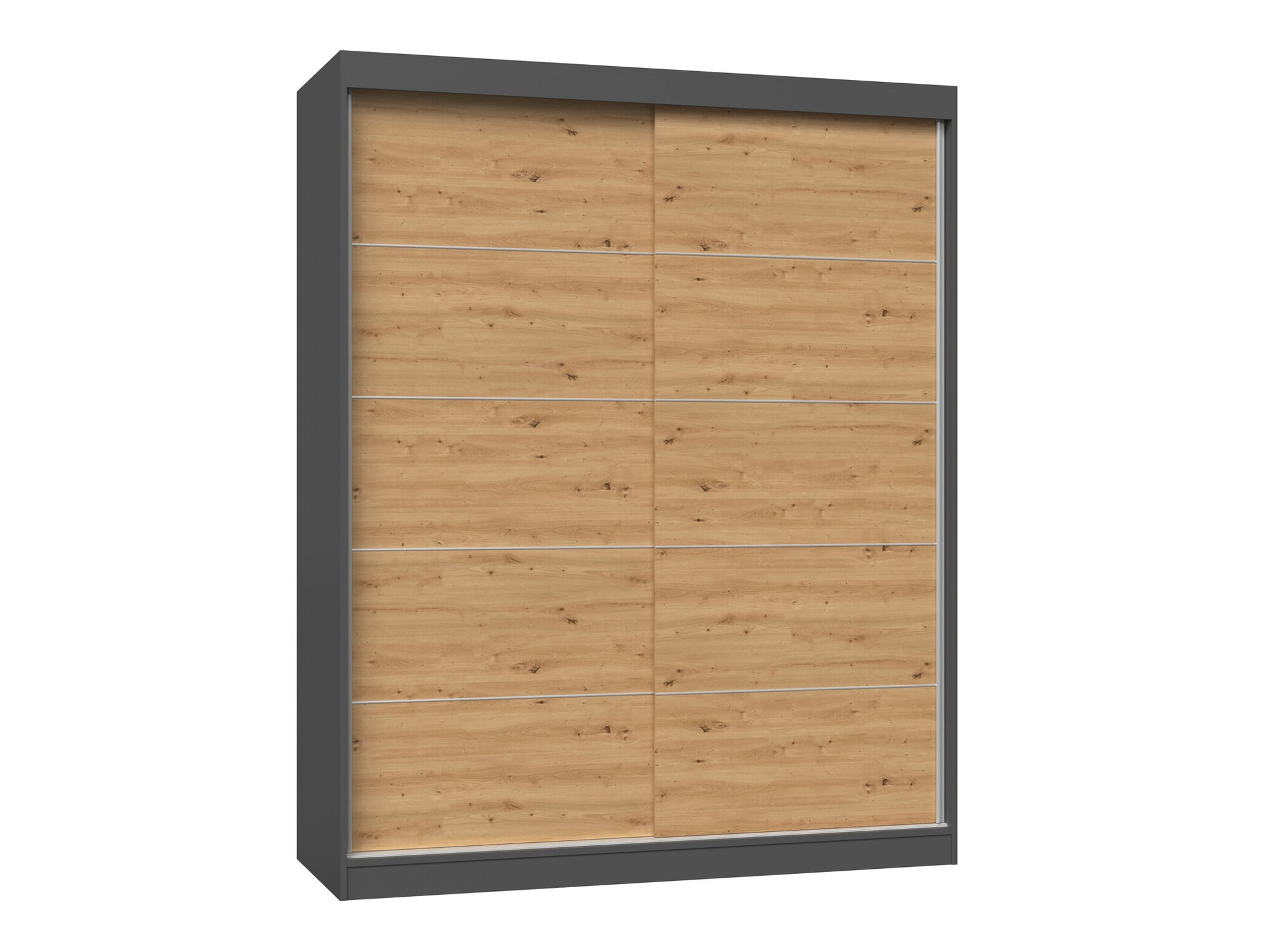 Armoire Mandeville 177 (Anthracite + Chêne Artisan)