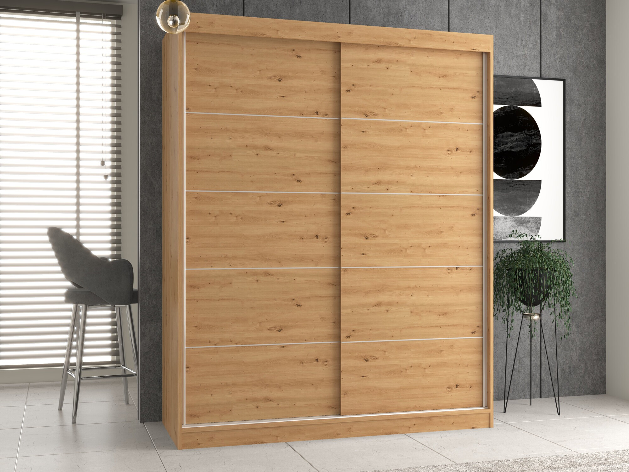 Armoire Mandeville 177 (Chêne Artisan)