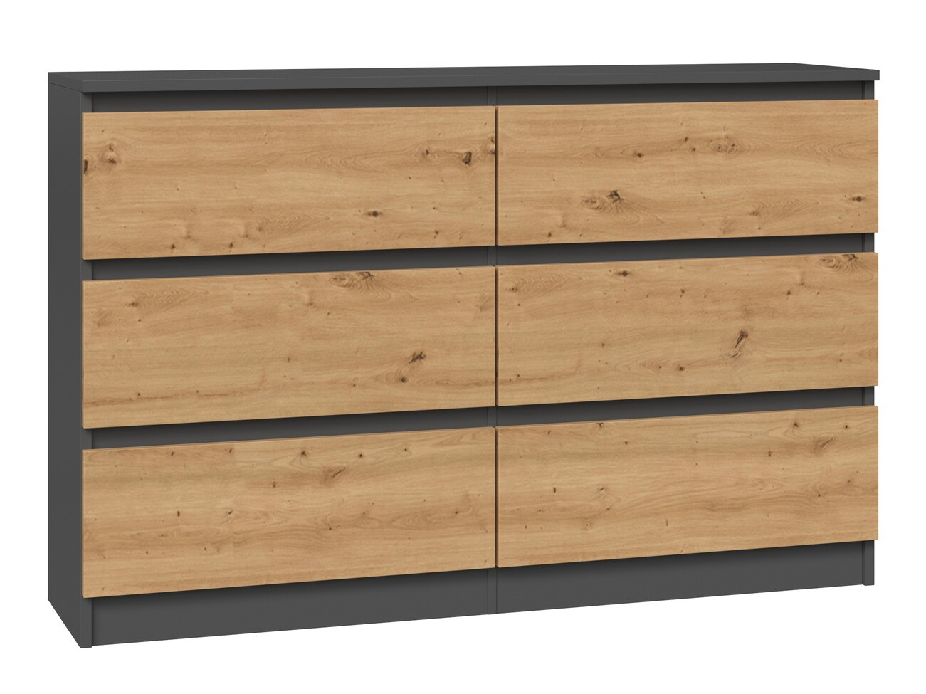 Commode Elbvelu 103 (Anthracite + Chêne Artisan)
