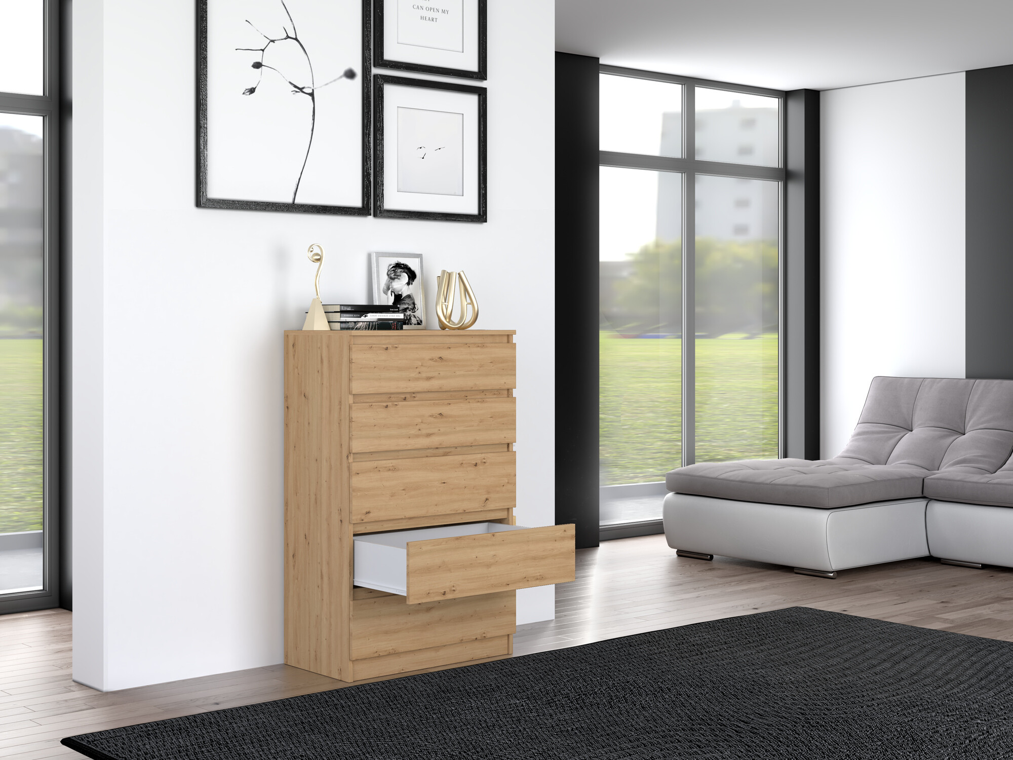 Commode Elbvelu 104 (Chêne Artisan)