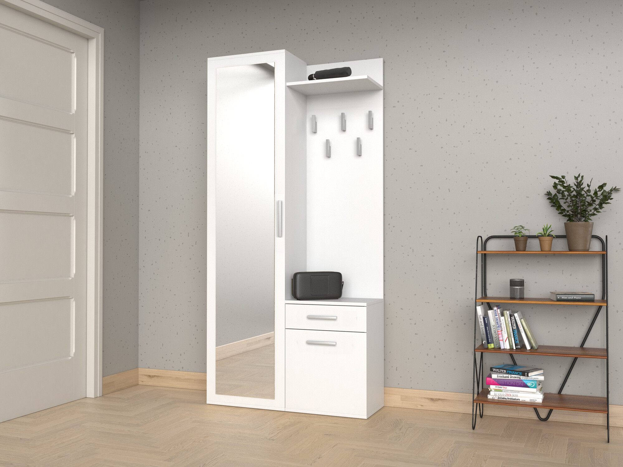 Meuble d'entrée Mandeville 126 (Mat blanc)