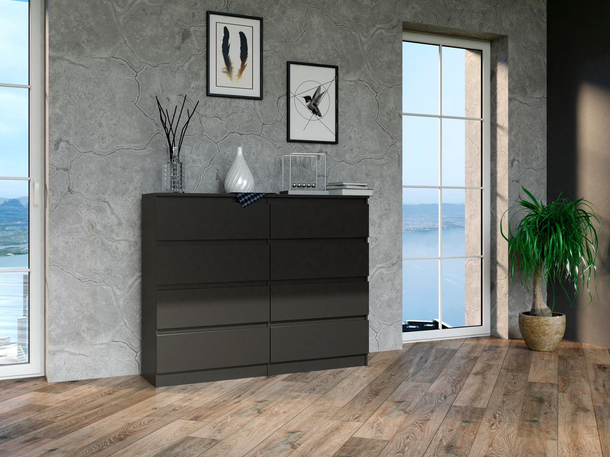 Commode Elbvelu 101 (Noir)
