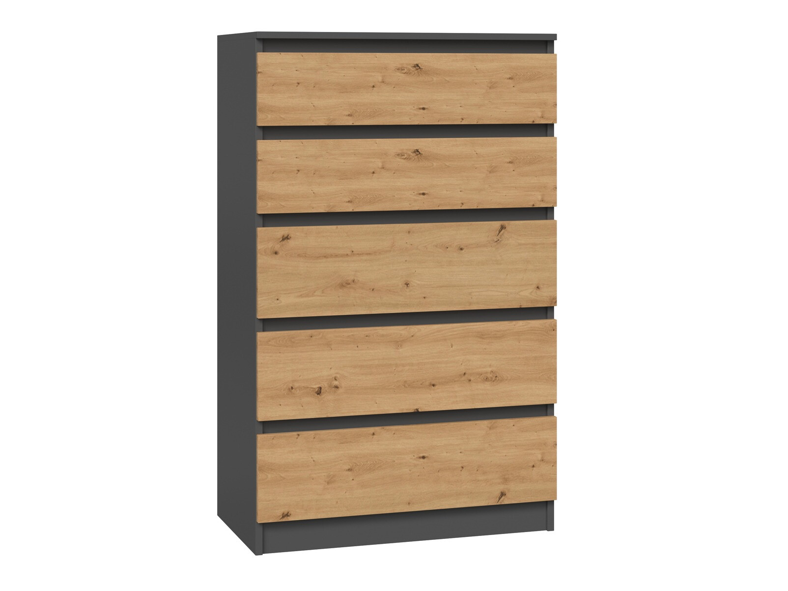 Commode Elbvelu 104 (Anthracite + Chêne Artisan)