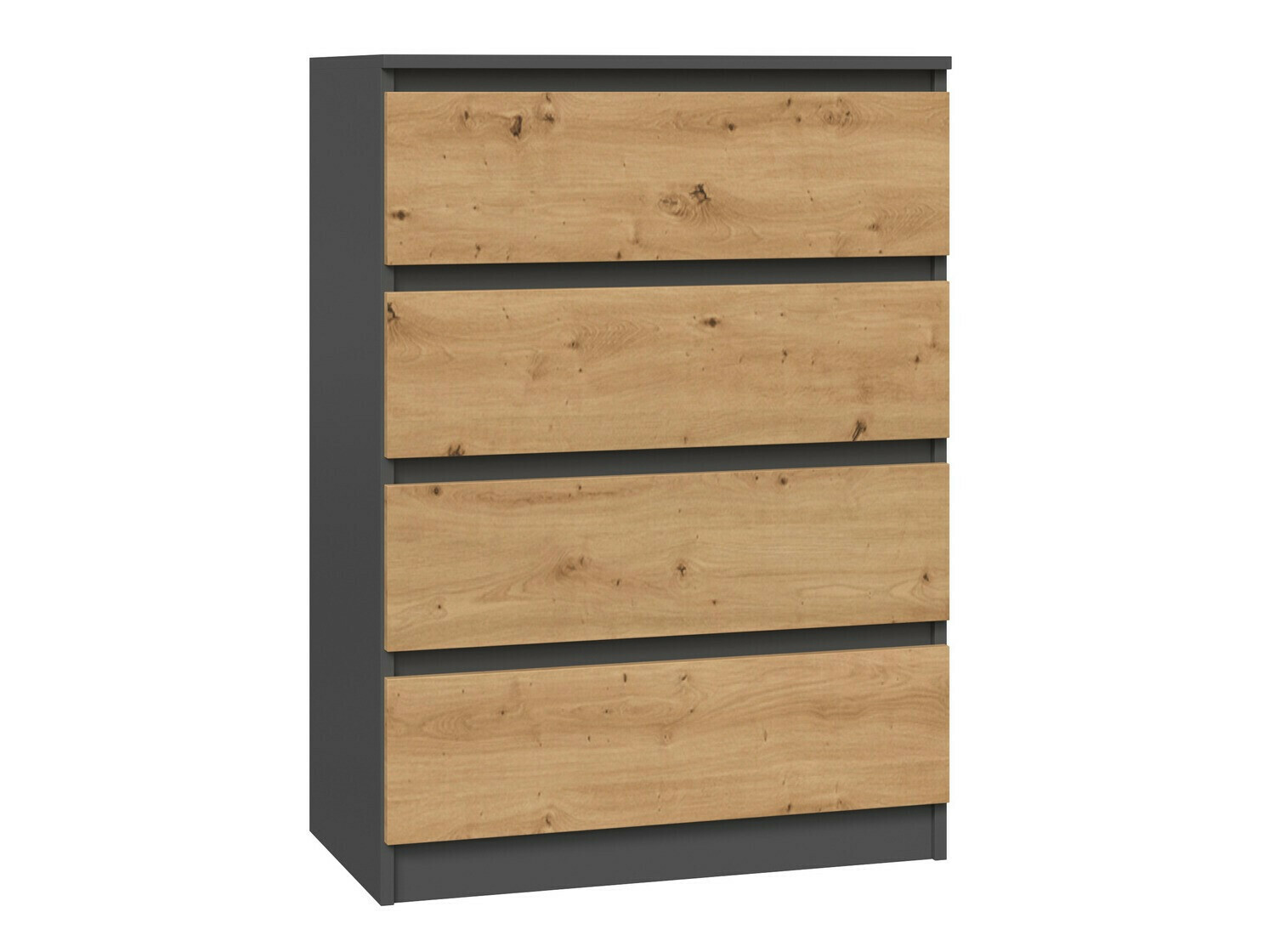 Commode Elbvelu 105 (Anthracite + Chêne Artisan)