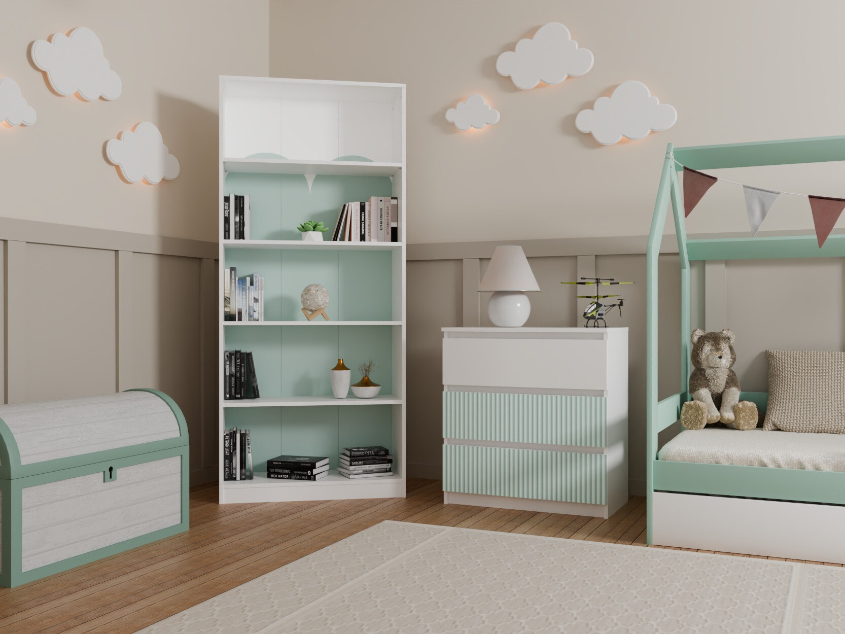 Commode Mortore 102 (Menthe claire)
