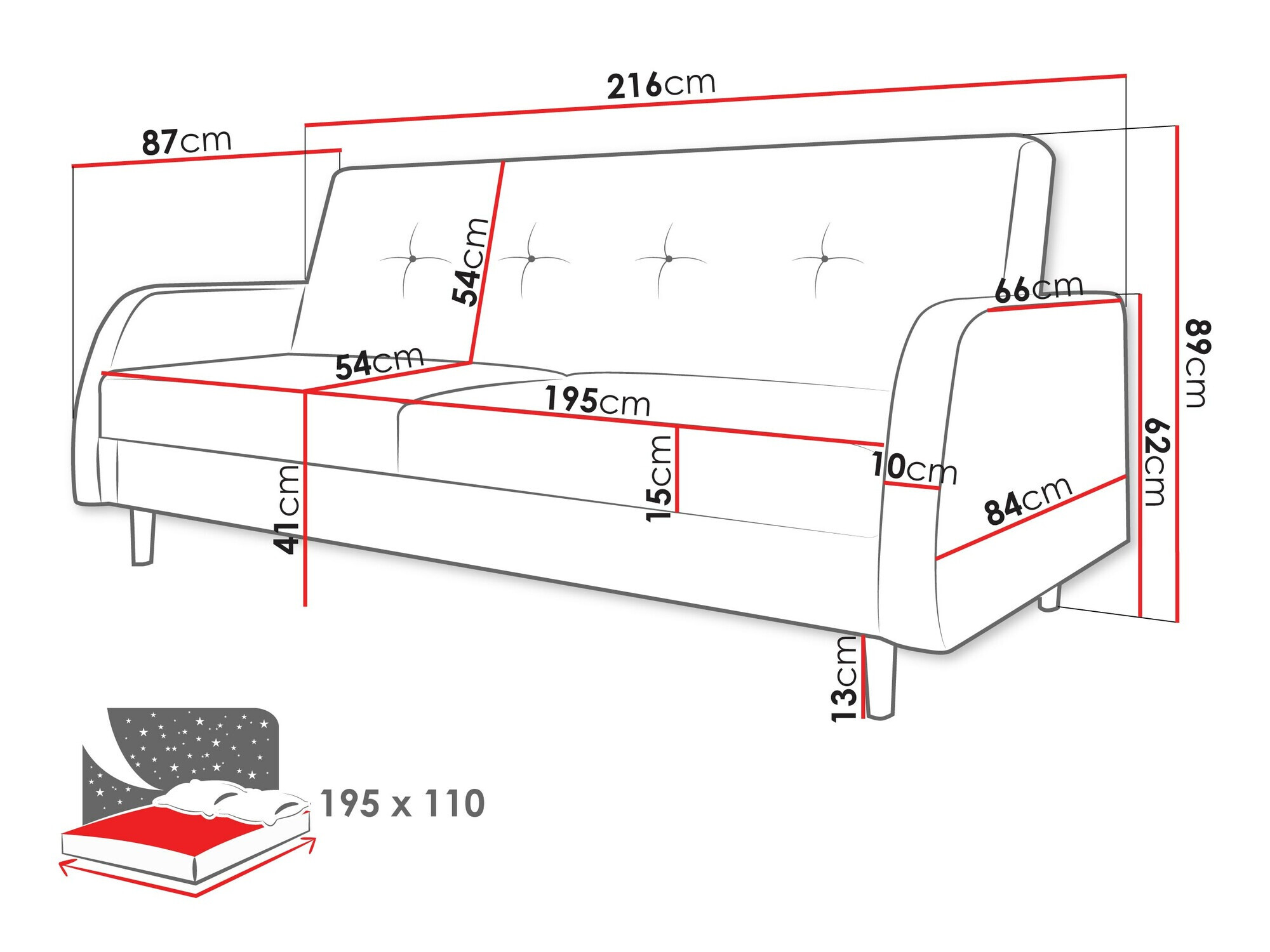 Canapé convertible Comfivo Finis