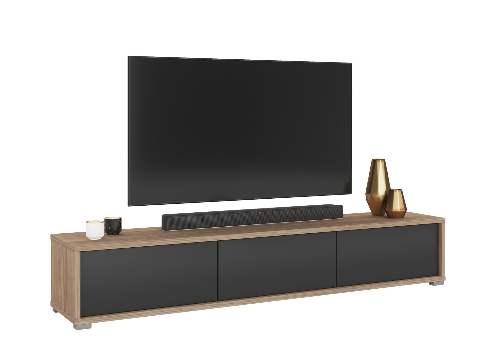 Meuble TV Austin 324 (Chêne + Anthracite)