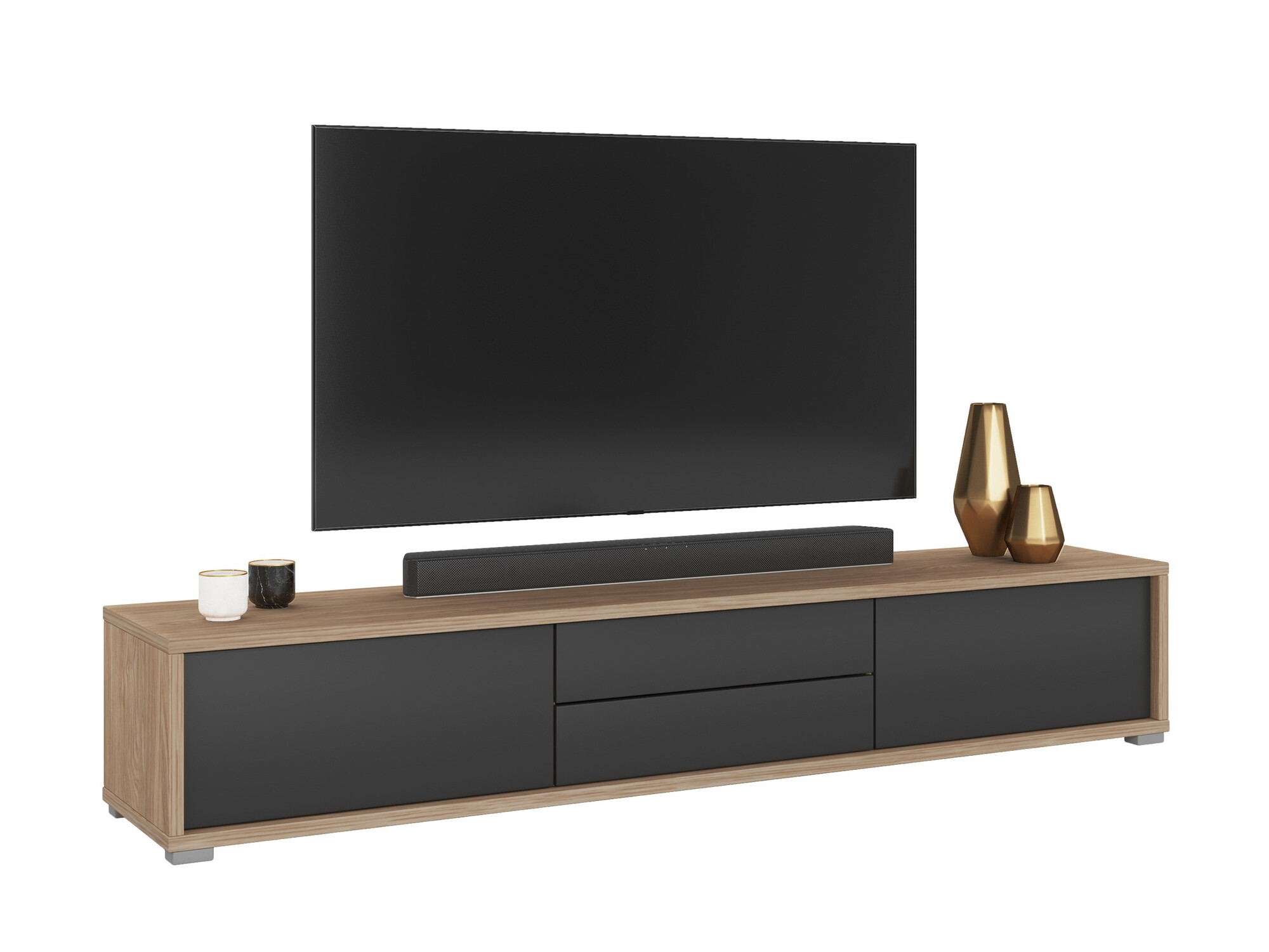 Meuble TV Austin 325 (Chêne + Anthracite)