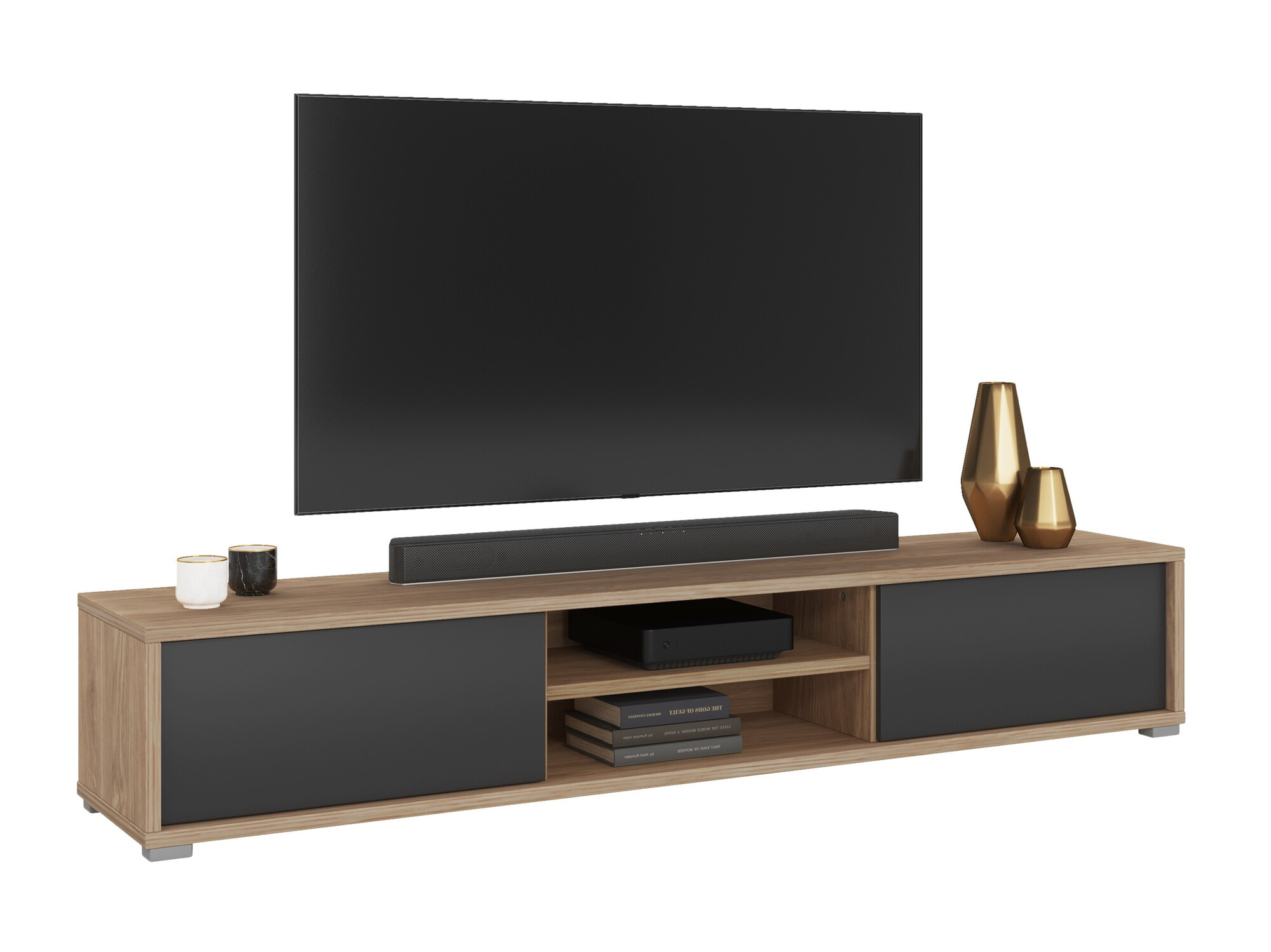 Meuble TV Austin 326 (Chêne + Anthracite)