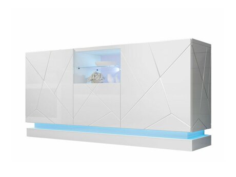 Buffet Charlotte 186 (Blanc + Blanc brillant)