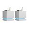 Ensemble de tables de chevet Charlotte 187 (Blanc + Blanc brillant)