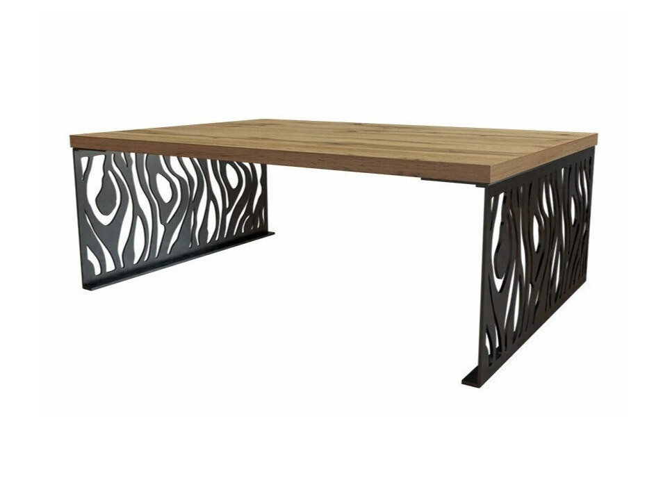 Table basse Germantown 108 (Chêne + Noir mat)