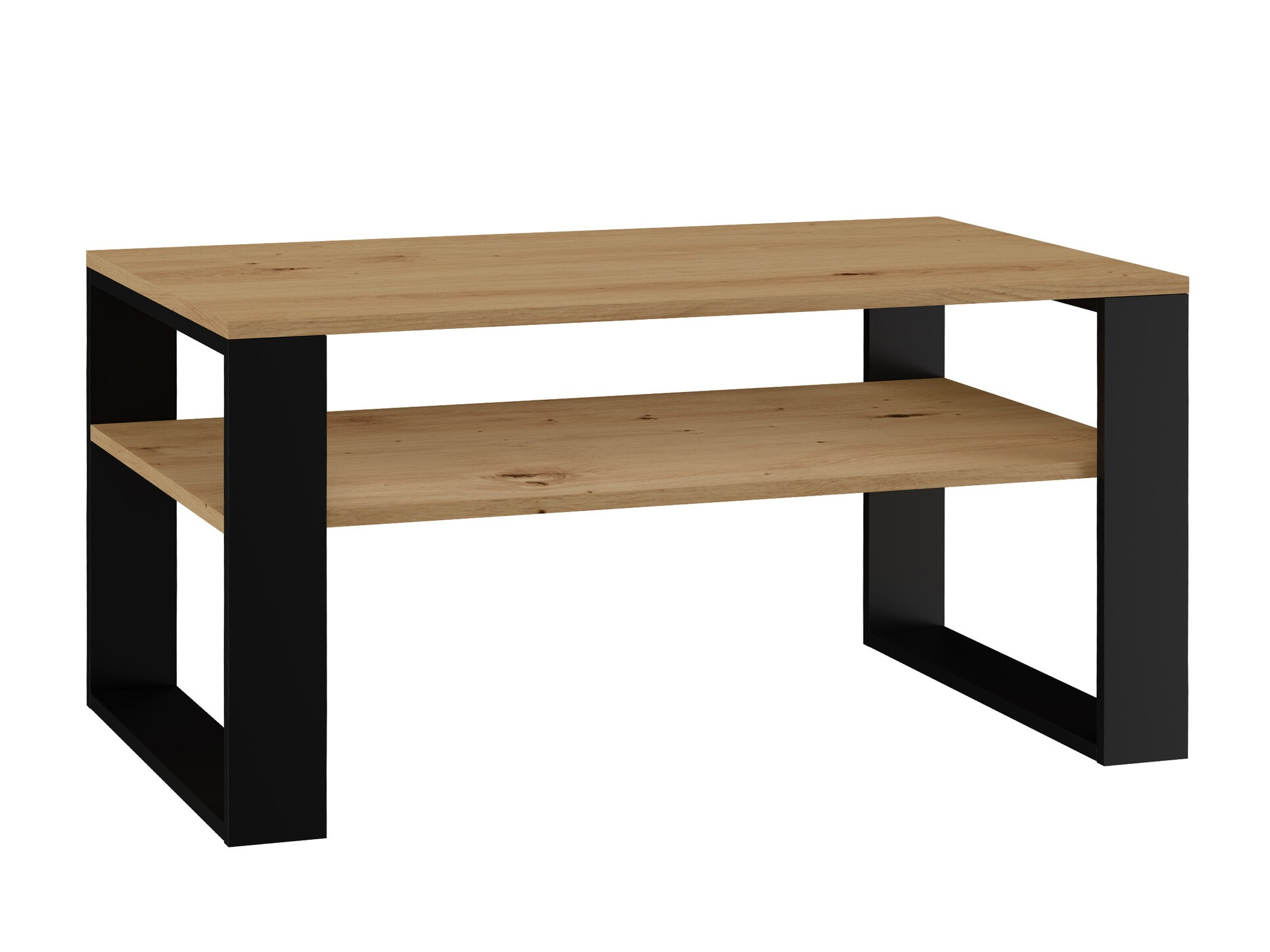 Table basse Mandeville 208 (Chêne Artisan + Noir)
