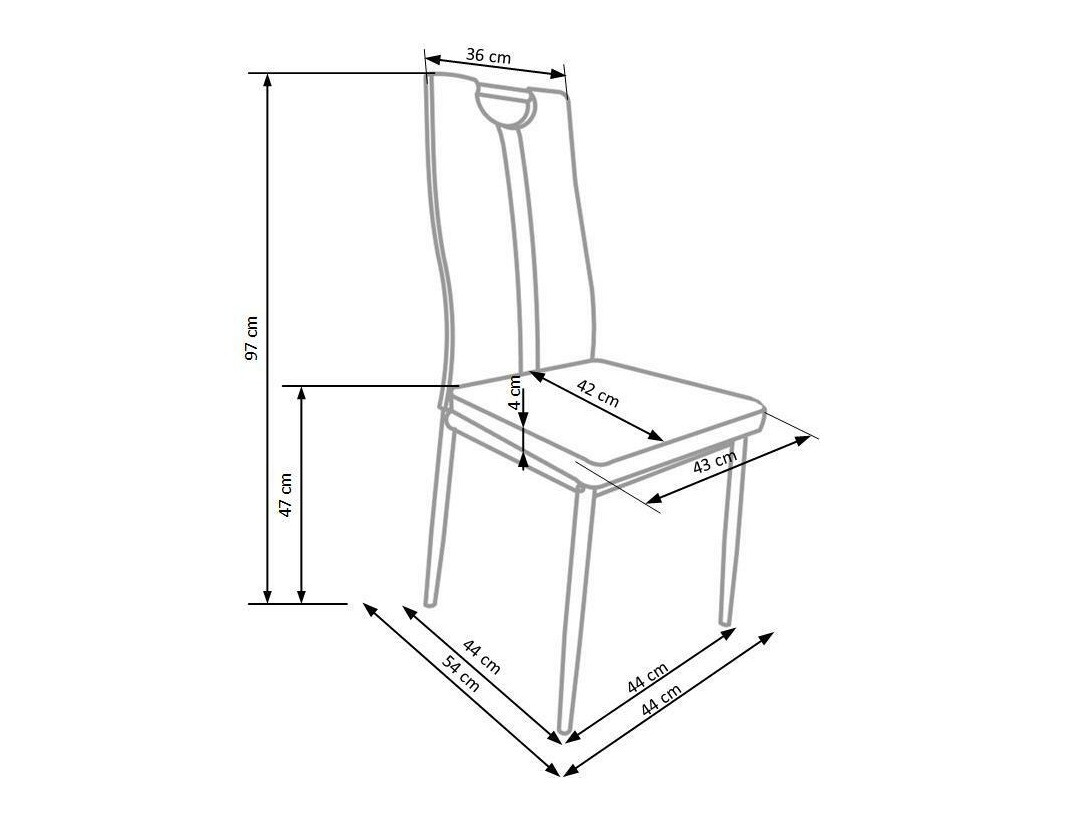 Chaise Houston 252 (Crème)