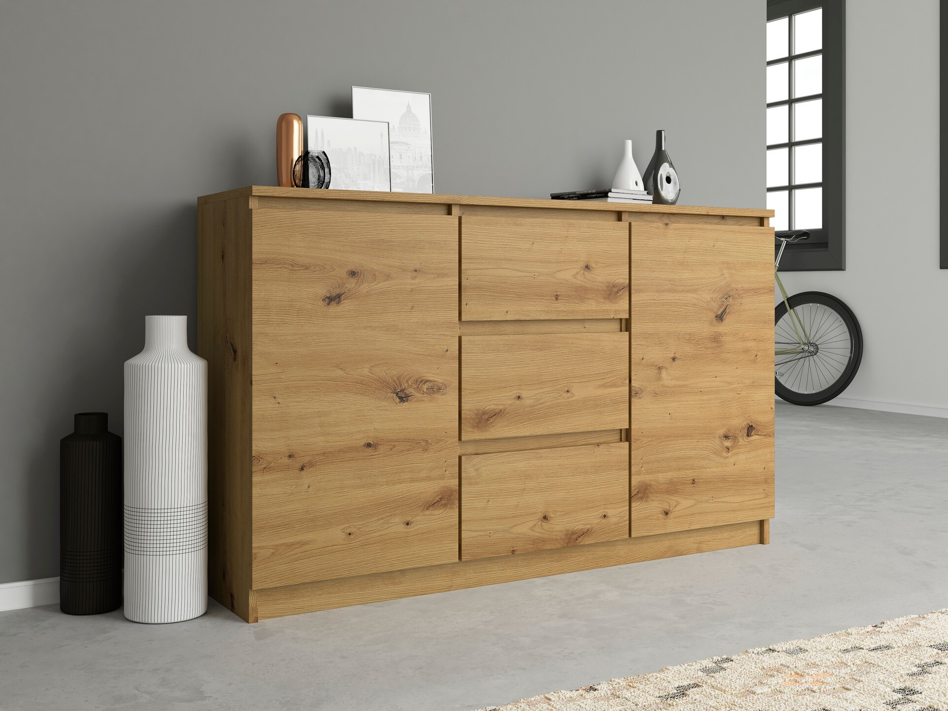 Commode Elbvelu 112 (Chêne Artisan)