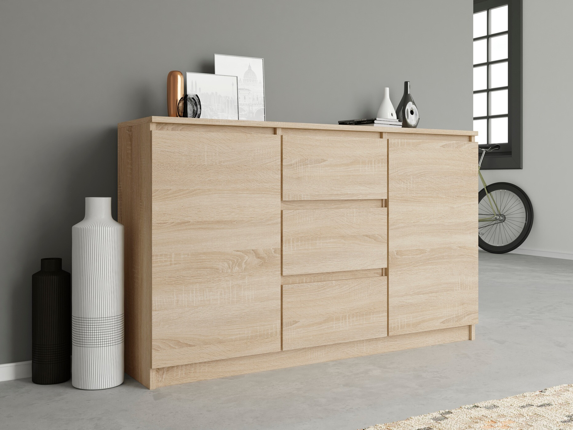 Commode Elbvelu 112 (Sonoma chêne)