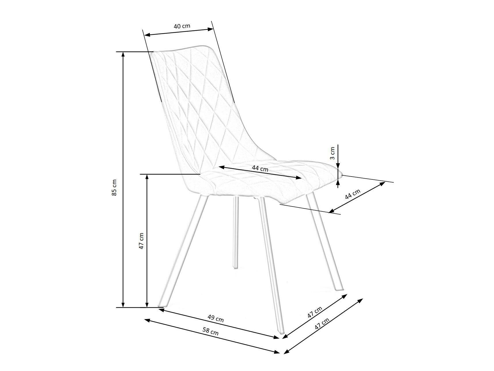 Chaise Houston 1233 (Bleu foncé)
