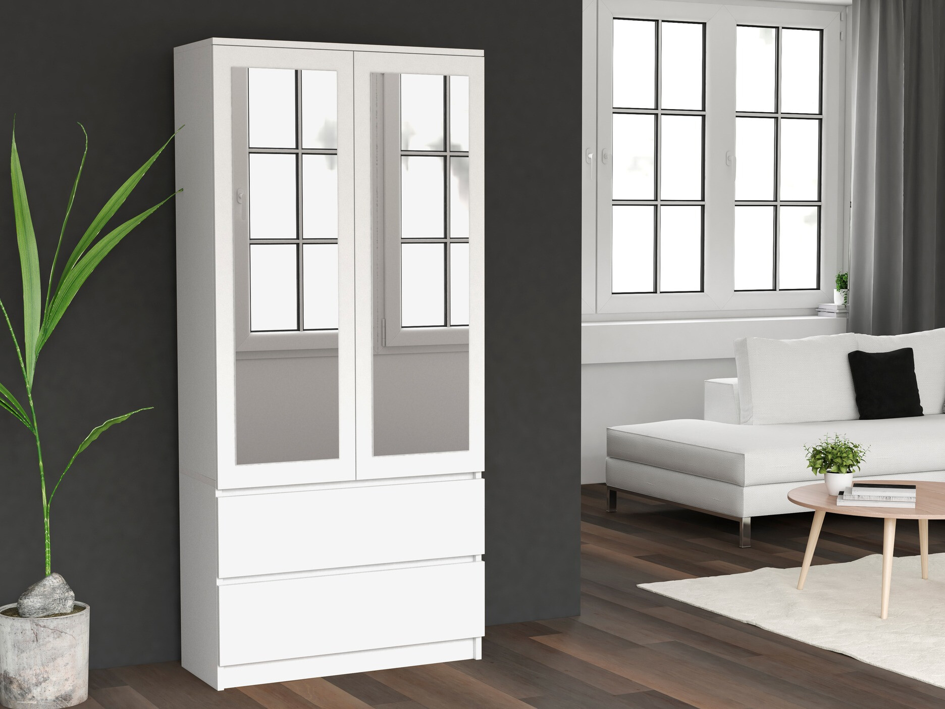 Armoire Elbvelu 116 (Blanc)