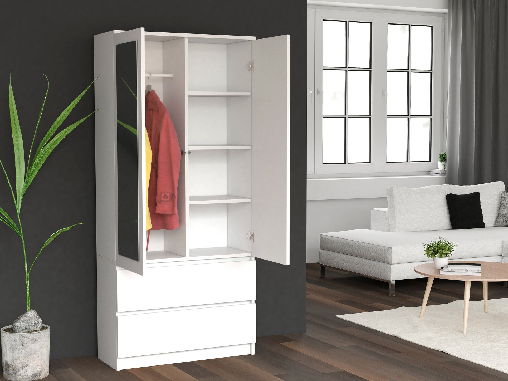 Armoire Elbvelu 116 (Blanc)