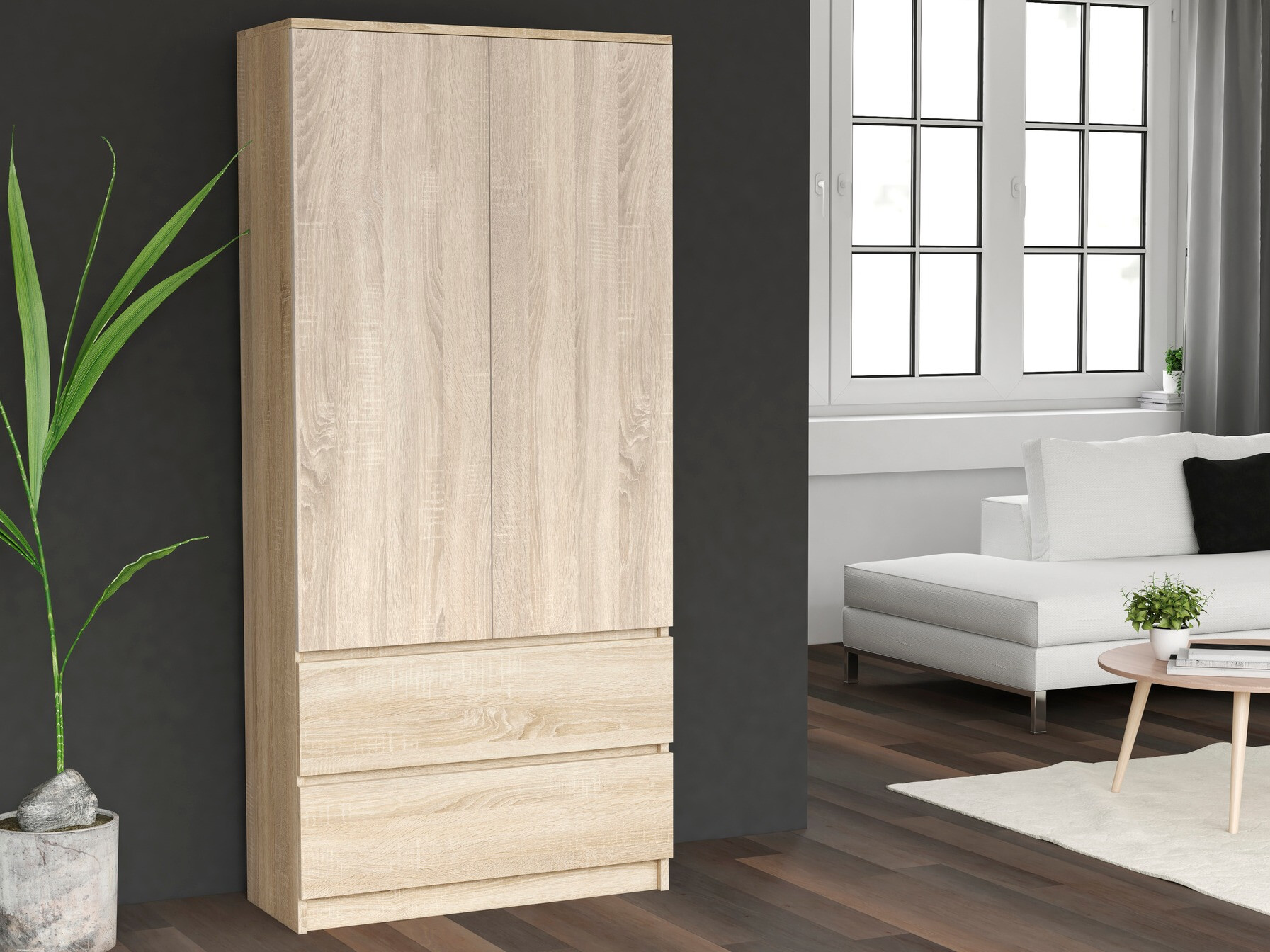 Armoire Elbvelu 116 (Sonoma chêne)
