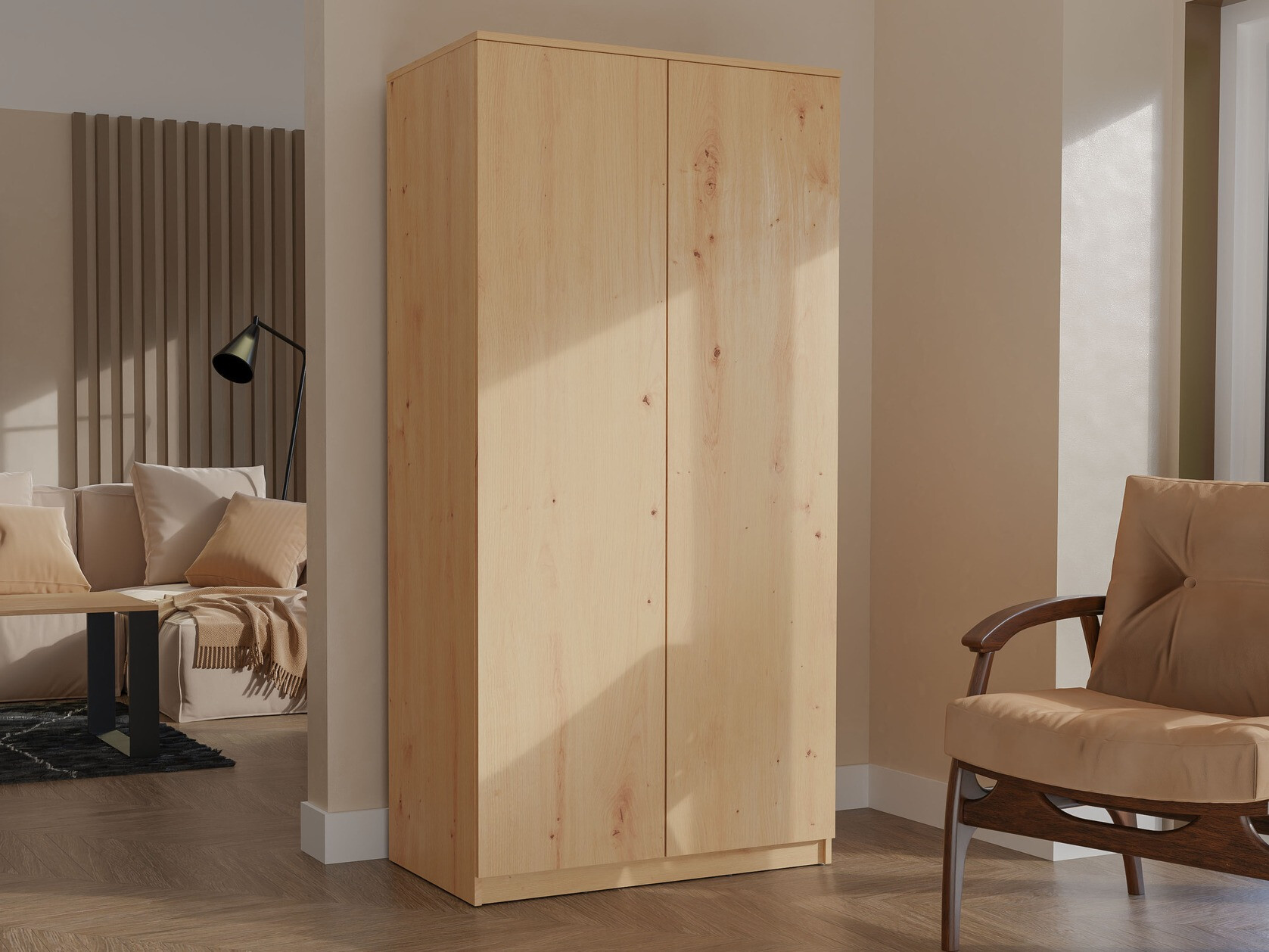 Armoire Elbvelu 117 (Chêne Artisan)