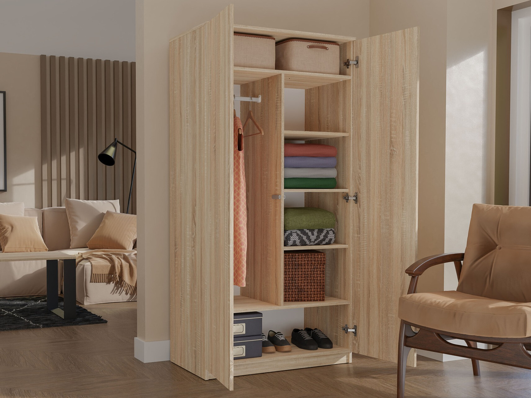 Armoire Elbvelu 117 (Sonoma chêne)