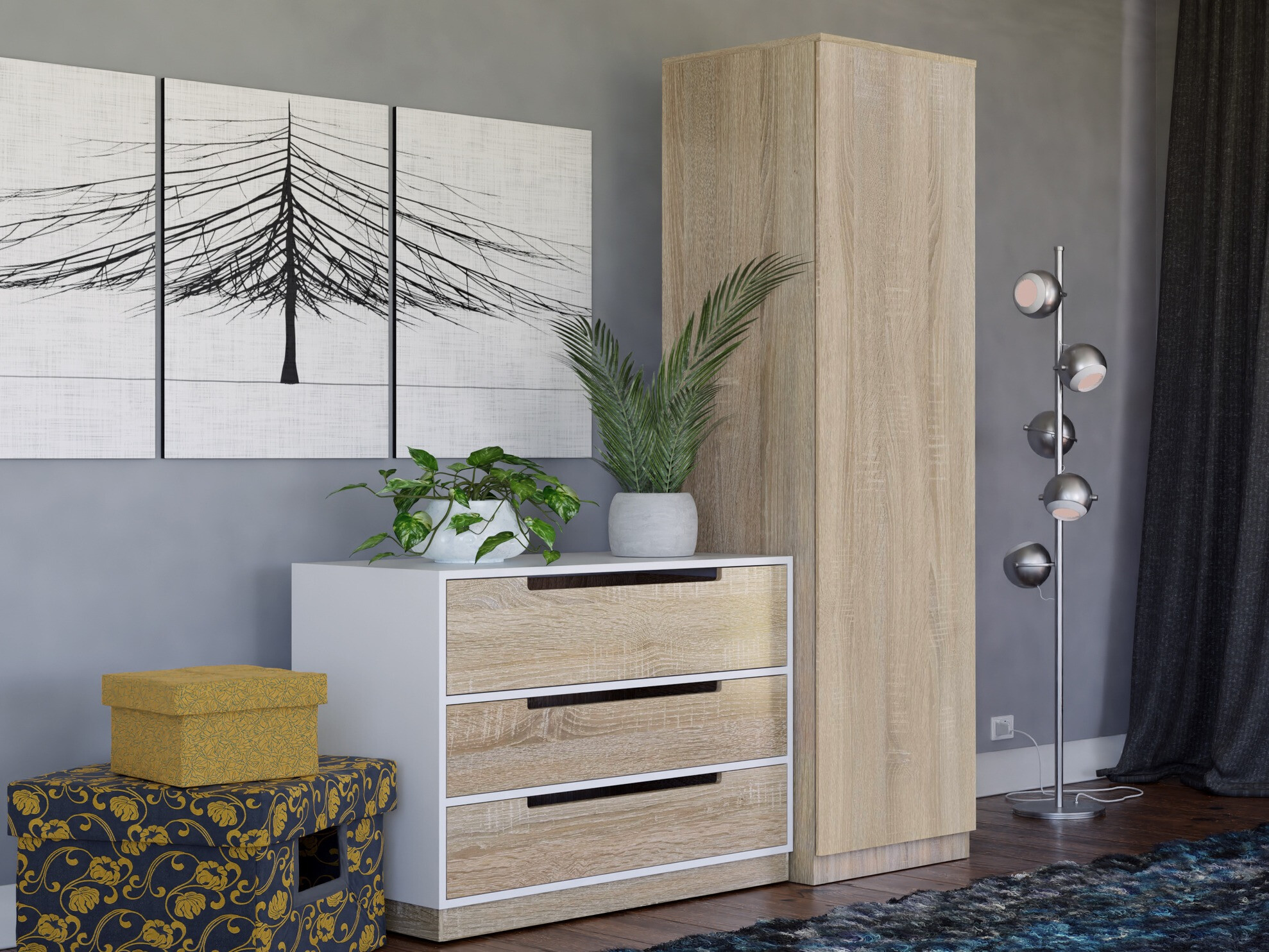 Armoire Elbvelu 118 (Sonoma chêne)