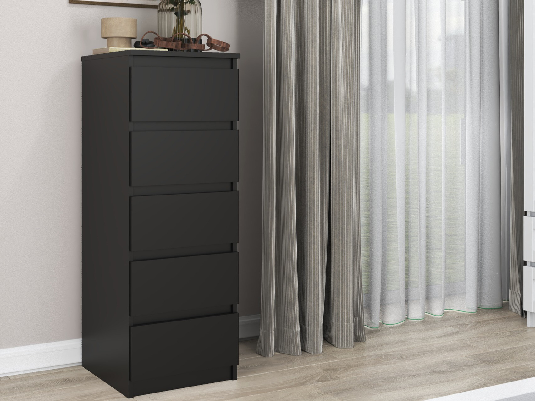 Commode Elbvelu 121 (Noir)
