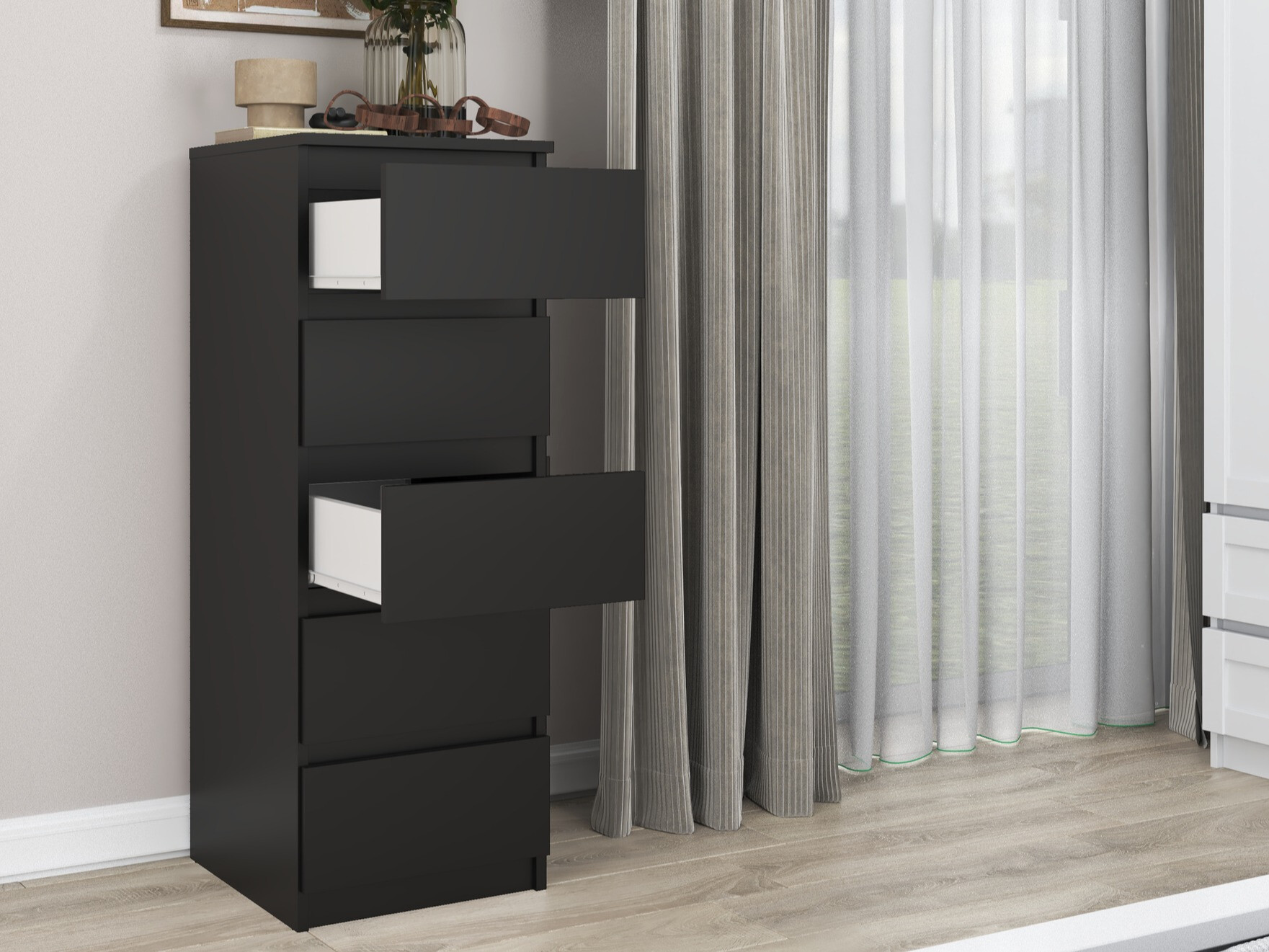 Commode Elbvelu 121 (Noir)
